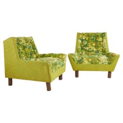 Adrian Pearsall Style Kroehler Mid Century His and Hers Lounge Chairs