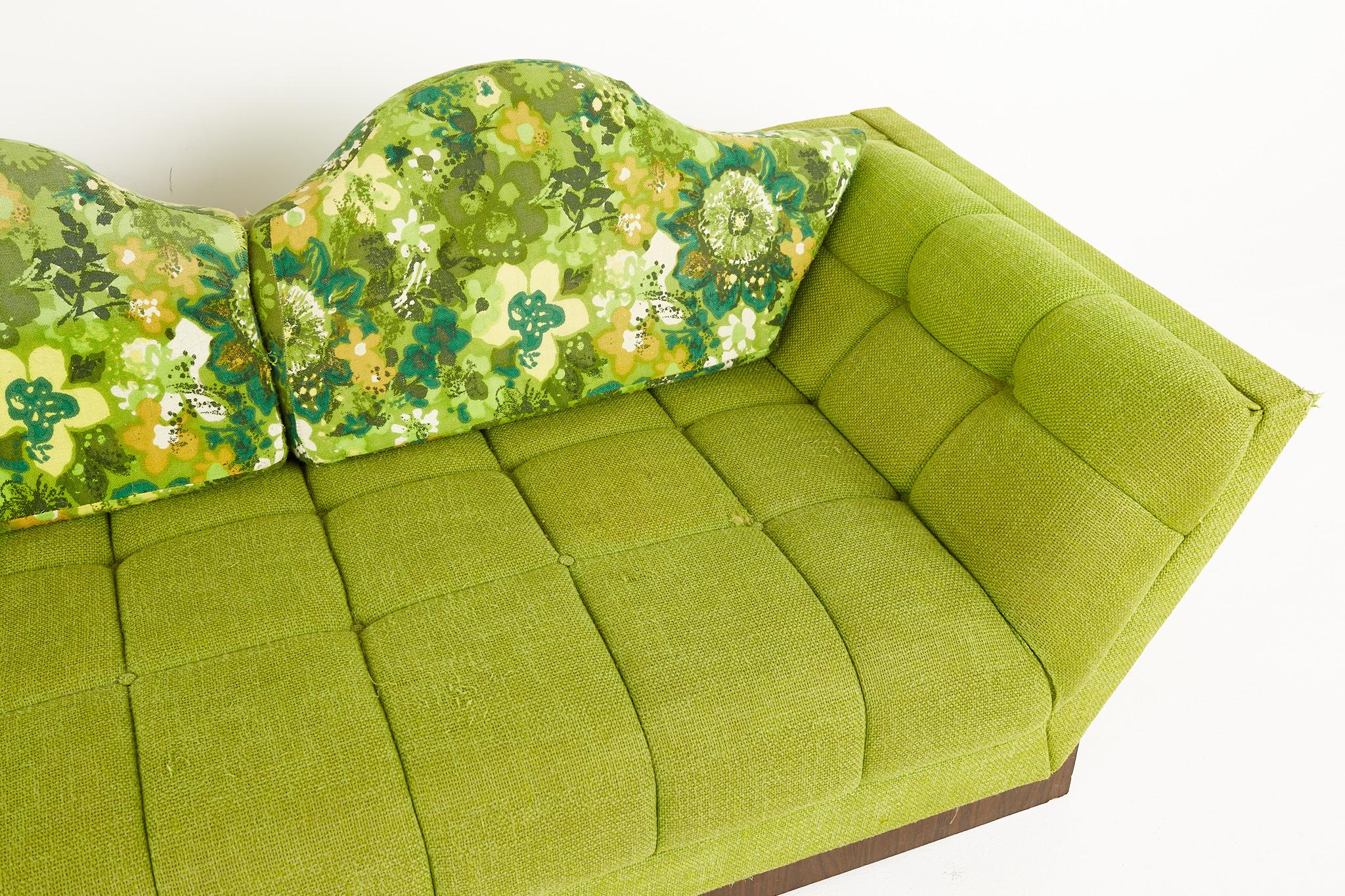 Adrian Pearsall Style Kroehler Mid Century Plinth Base Gondola Sofa 1