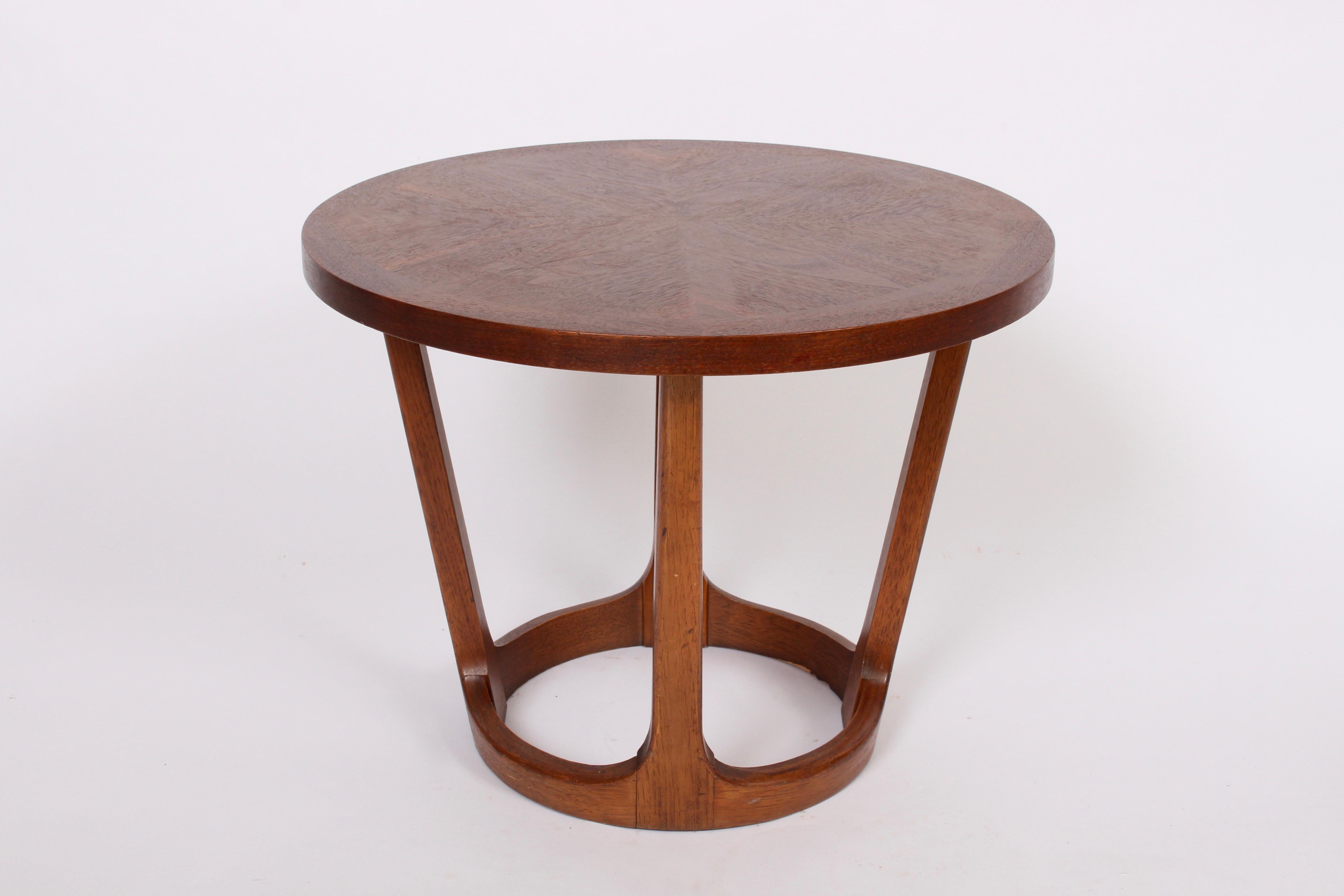 Adrian Pearsall Style Lane Furniture Co. Travertine & Walnut Occasional Table 1