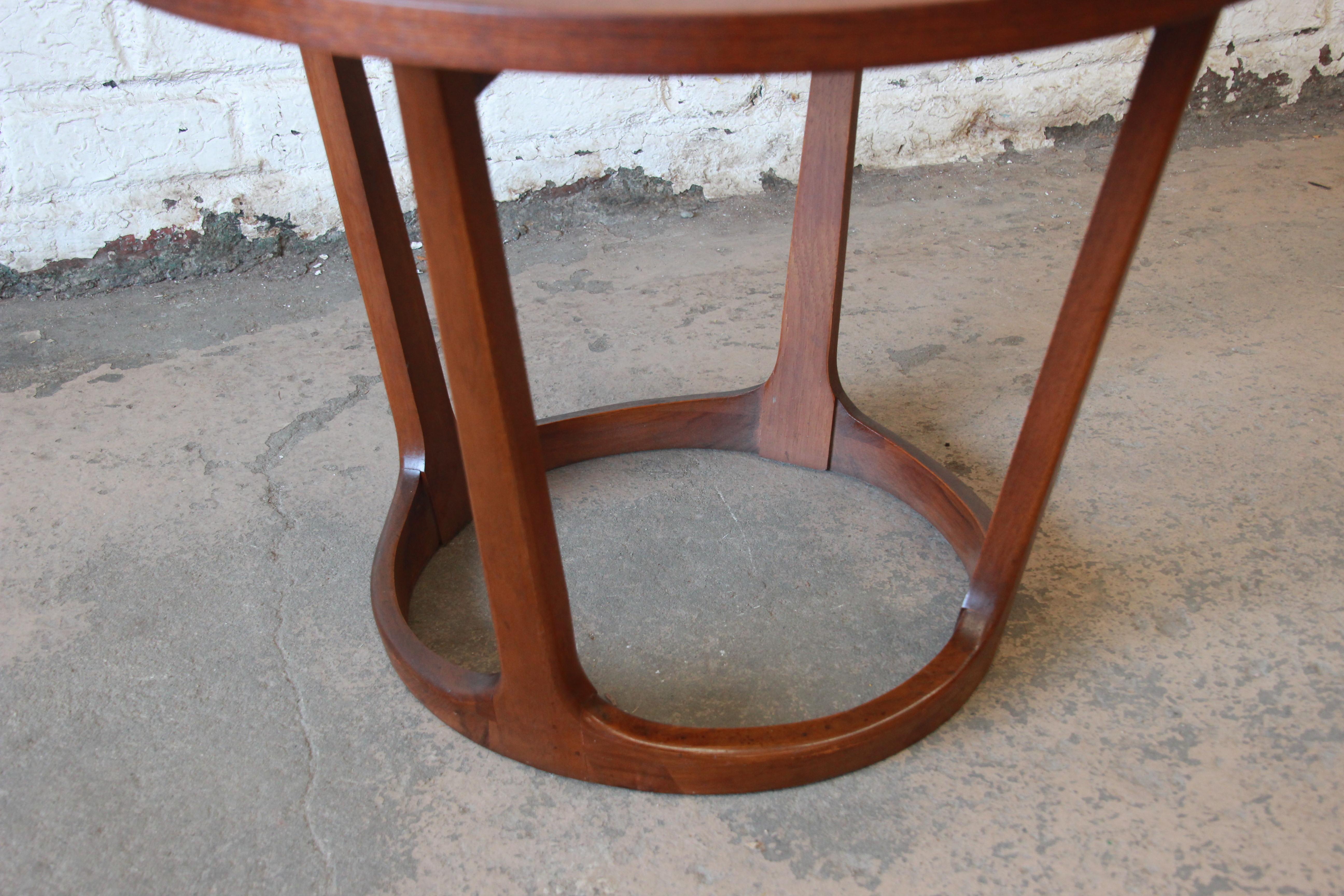 American Adrian Pearsall Style Mid-Century Sculpted Walnut Side Table by Lane, 1960s