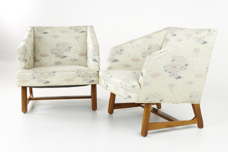 Mid-Century Modern Adrian Pearsall Style Mid Century Walnut Lounge Chairs, Pair For Sale