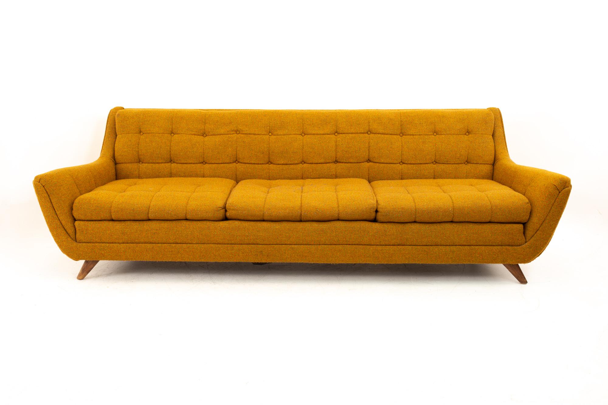 Adrian Pearsall style norwalk furniture midcentury gondola sofa
Sofa measures: 95 wide x 33.5 deep x 30 high, with a seat height of 15 inches

This piece is available in what we call restored vintage condition. Upon purchase it is thoroughly