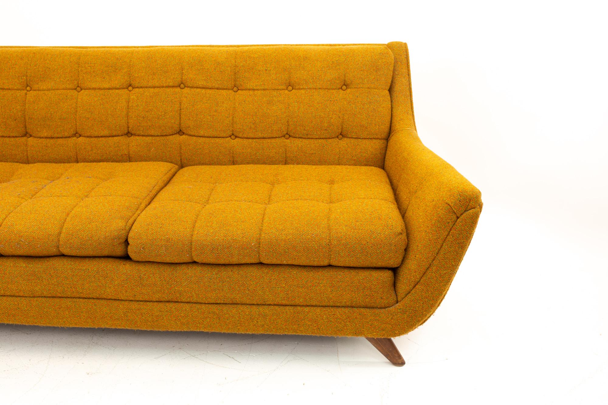 American Adrian Pearsall Style Norwalk Furniture Midcentury Gondola Sofa