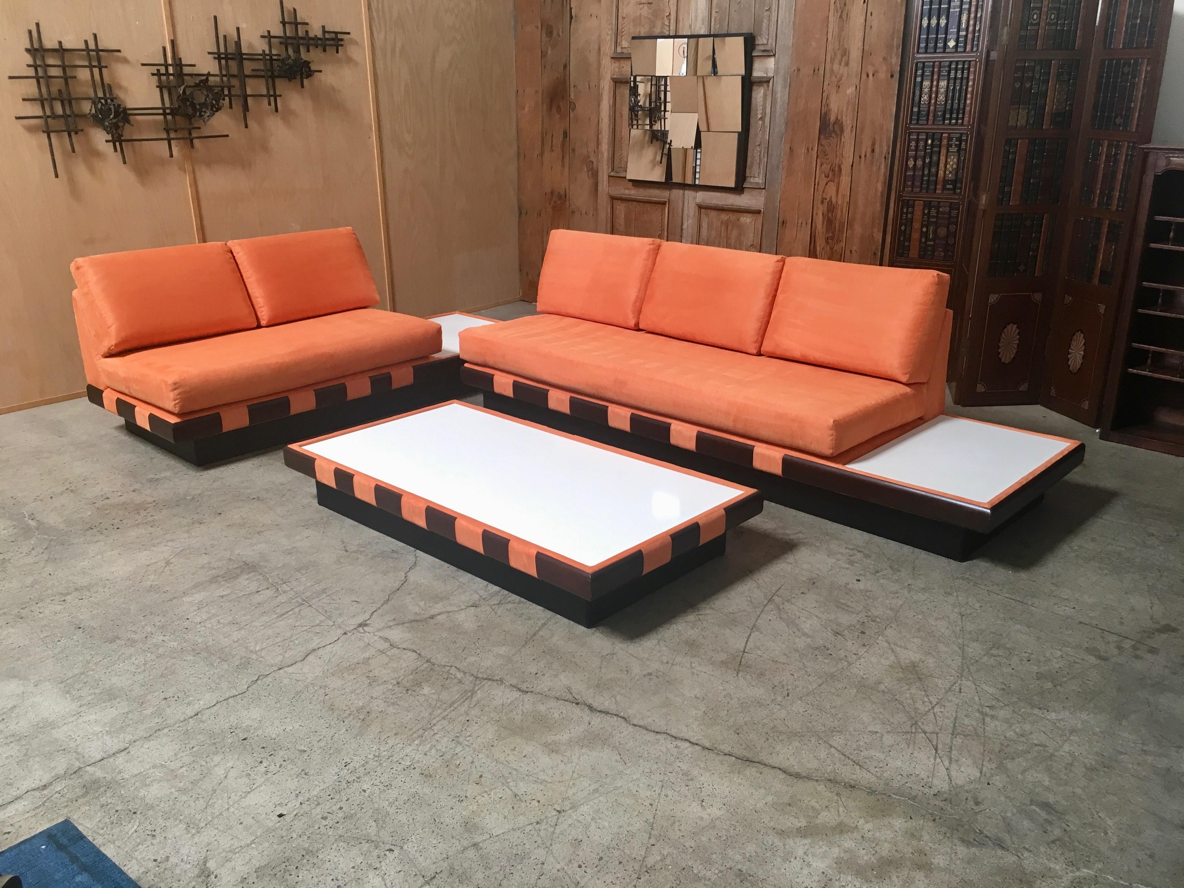 20th Century Adrian Pearsall Style Sofa Sectional and Coffee Table