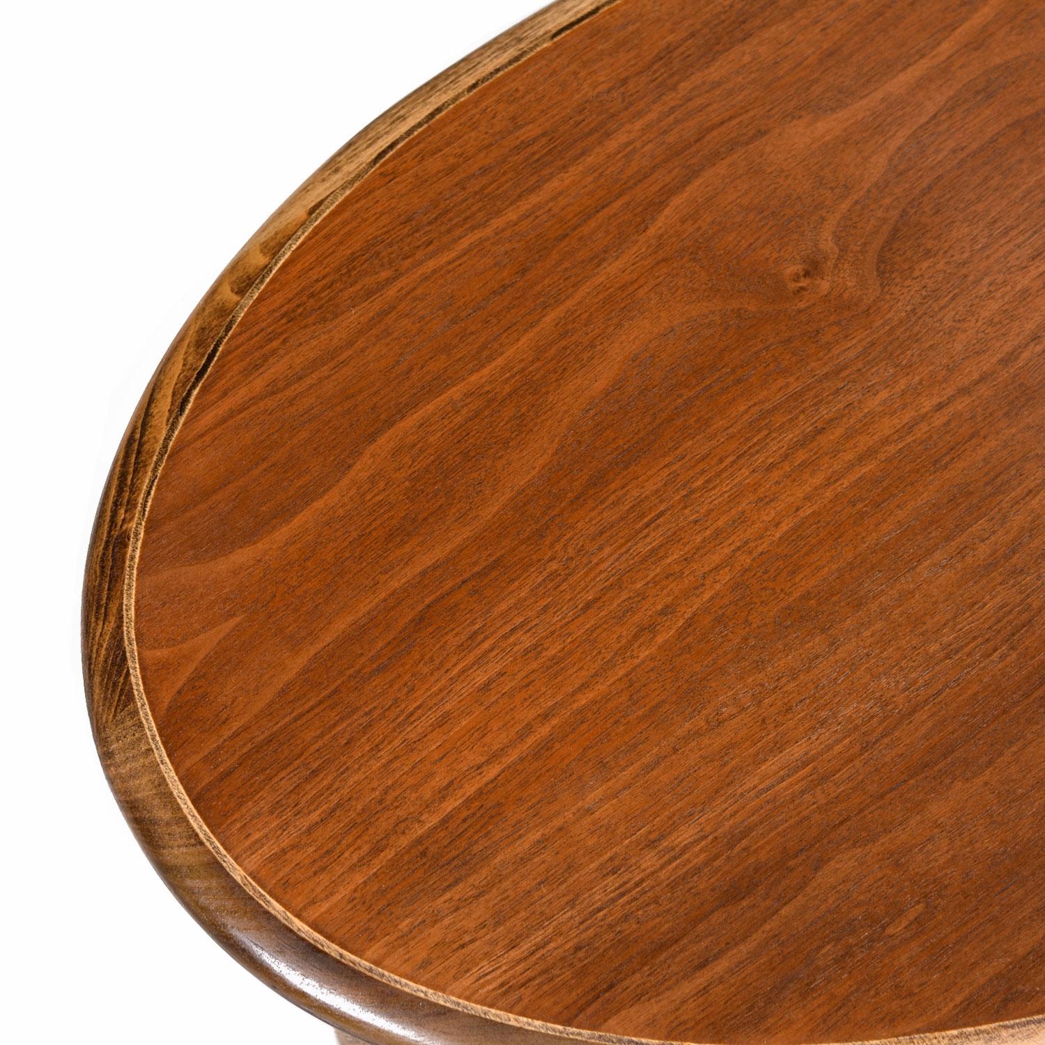 American Boomerang Amoeba Shape Coffee Table, Adrian Pearsall Style Solid Oak and Walnut