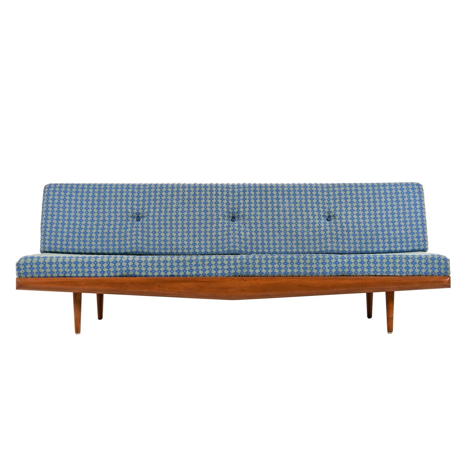Beautifully restored Mid-Century Modern daybed sofa couch in the style of Adrian Pearsall. We have (2) identical sofas available and sold separately. This sofa appears to be soaring like a falcon. The solid beech wood frame and support backs are in