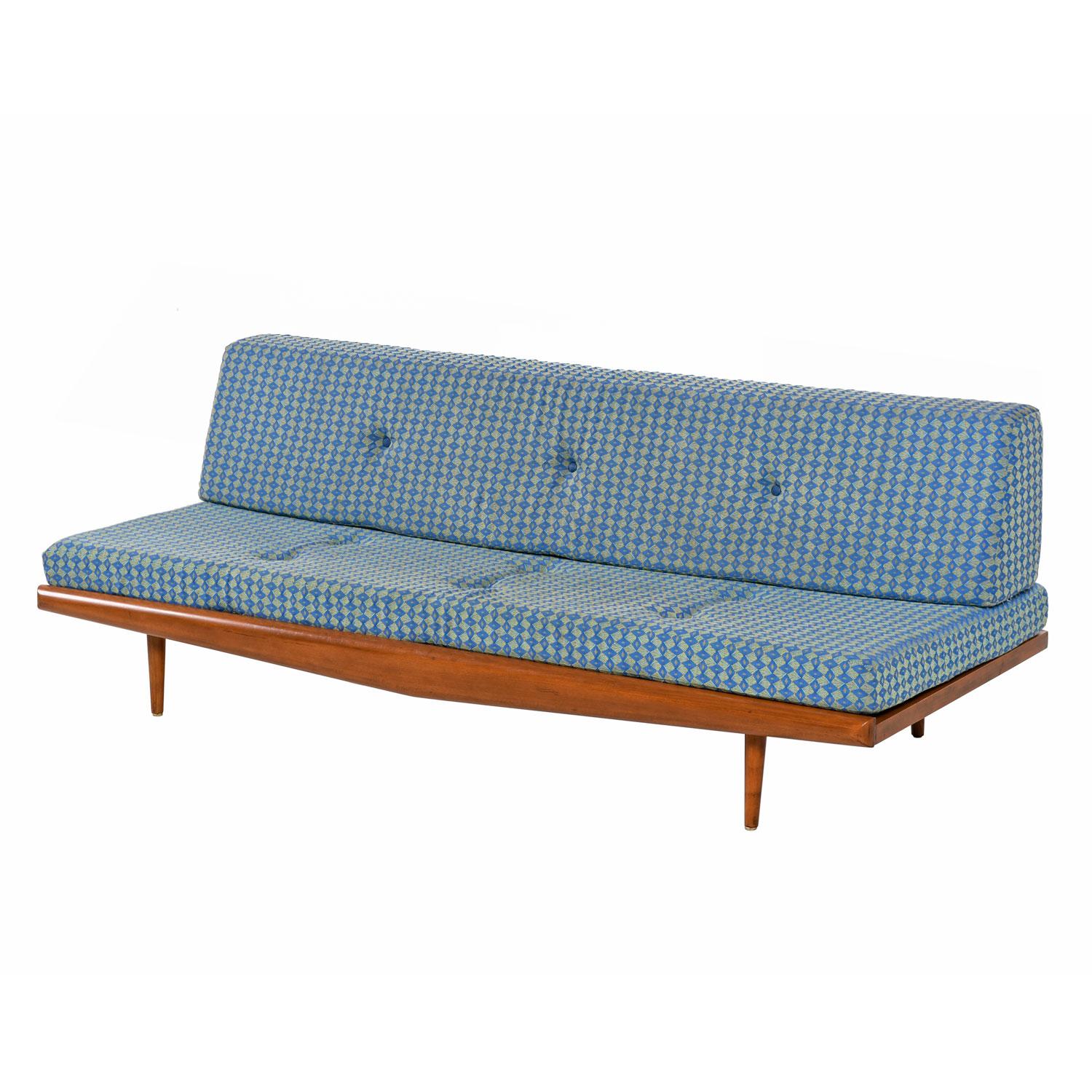 Mid-Century Modern Adrian Pearsall Style Tufted Daybed Sofa Couch, Midcentury Danish Modern