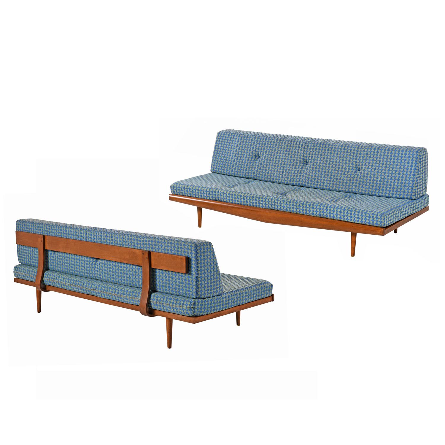 Adrian Pearsall Style Tufted Daybed Sofa Couch, Midcentury Danish Modern
