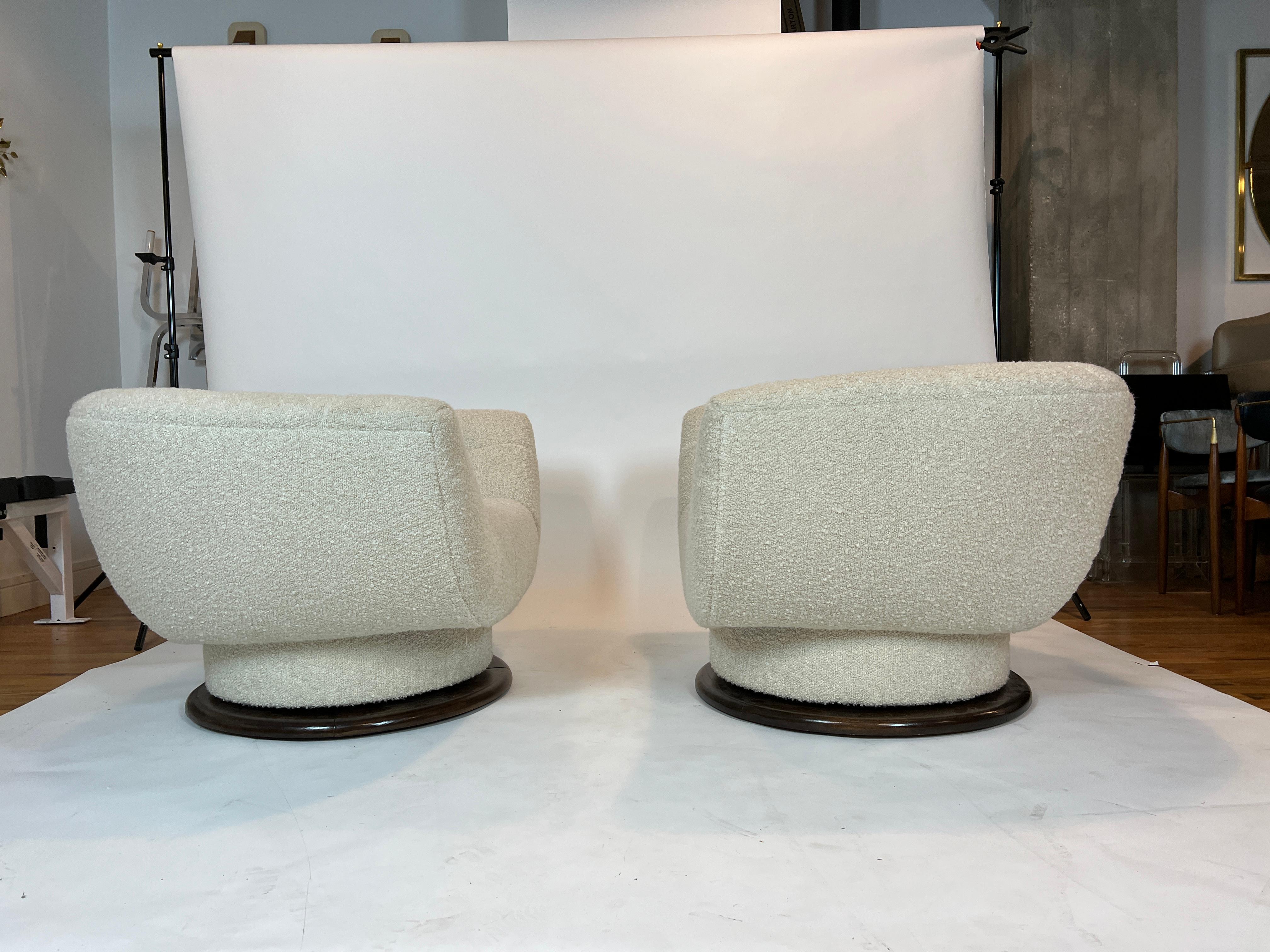 Mid-Century Modern Swivel Chairs attributed to Adrian Pearsall for Craft Associates