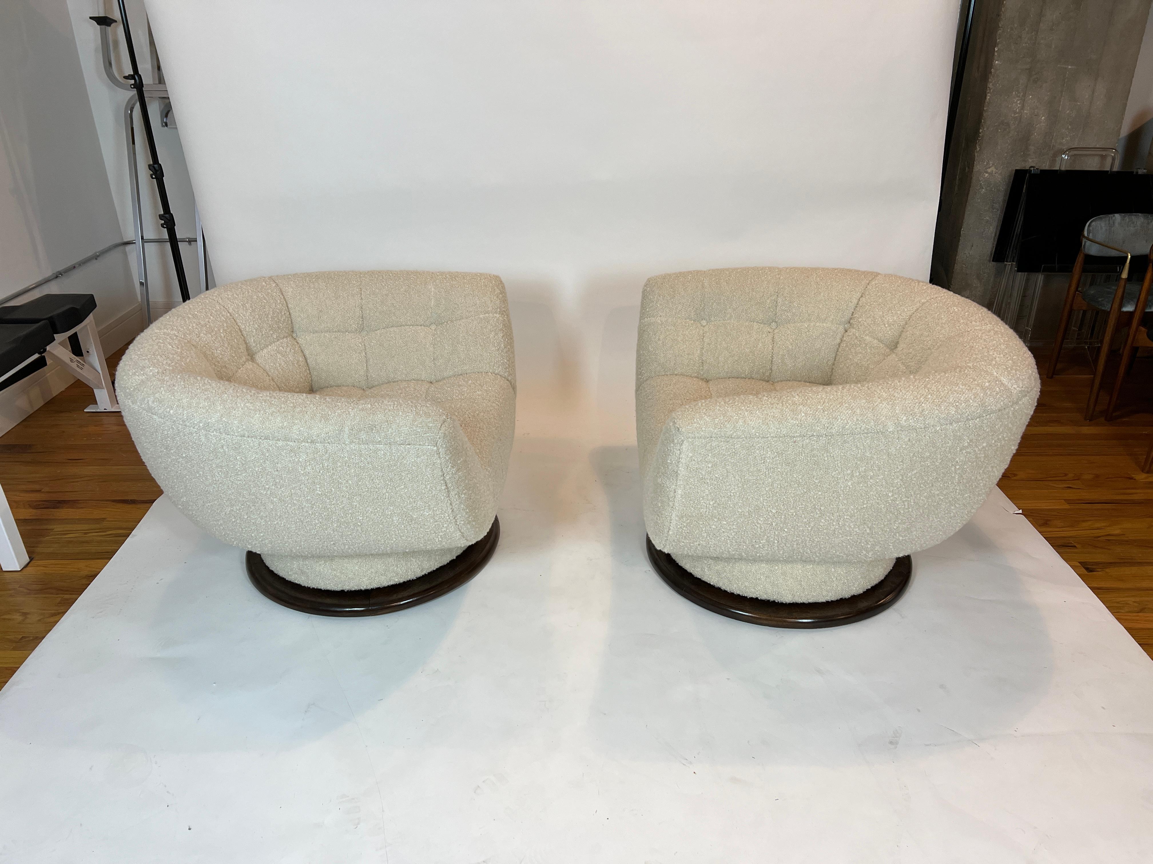 American Swivel Chairs attributed to Adrian Pearsall for Craft Associates