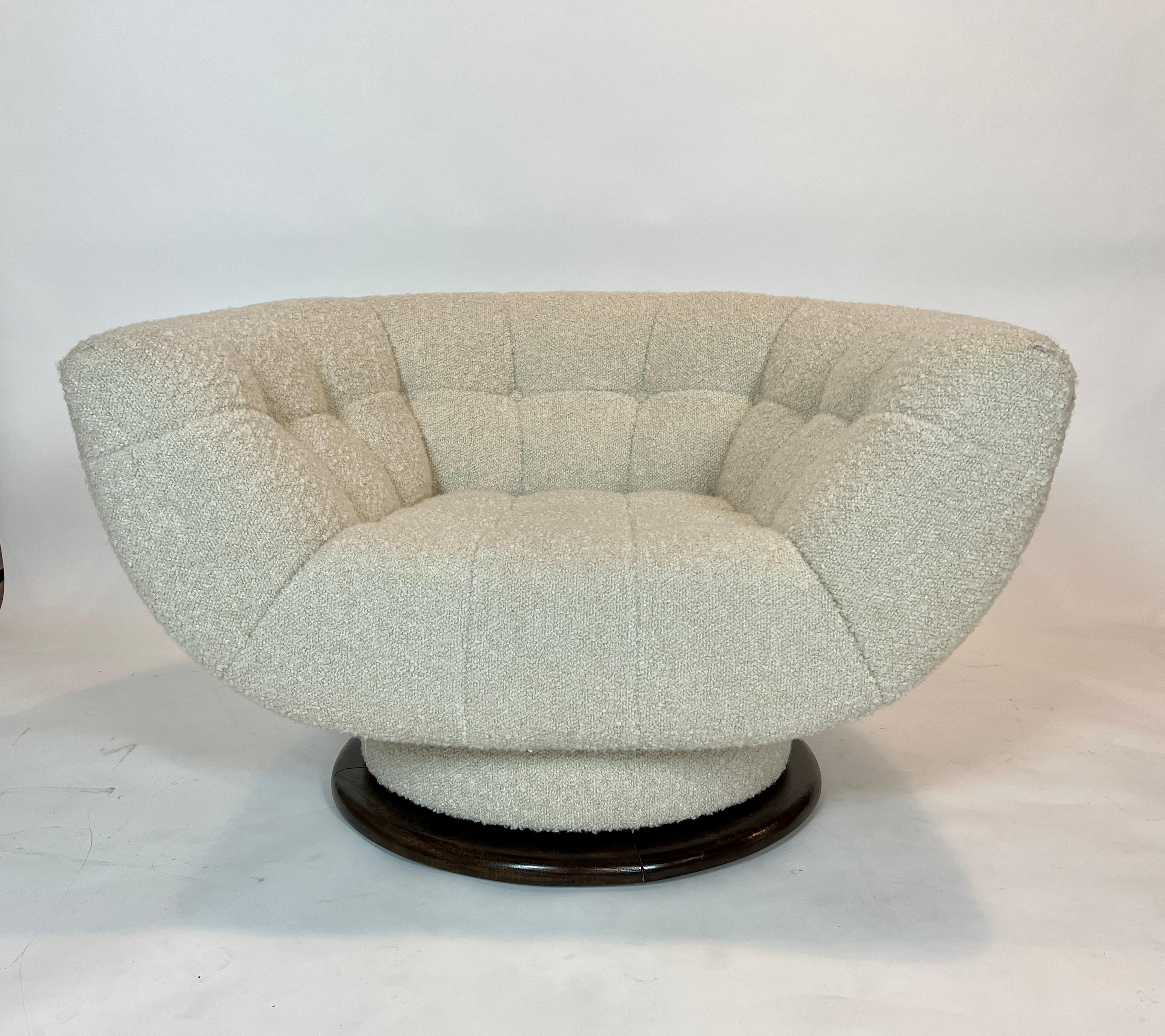 Bouclé Swivel Chairs attributed to Adrian Pearsall for Craft Associates
