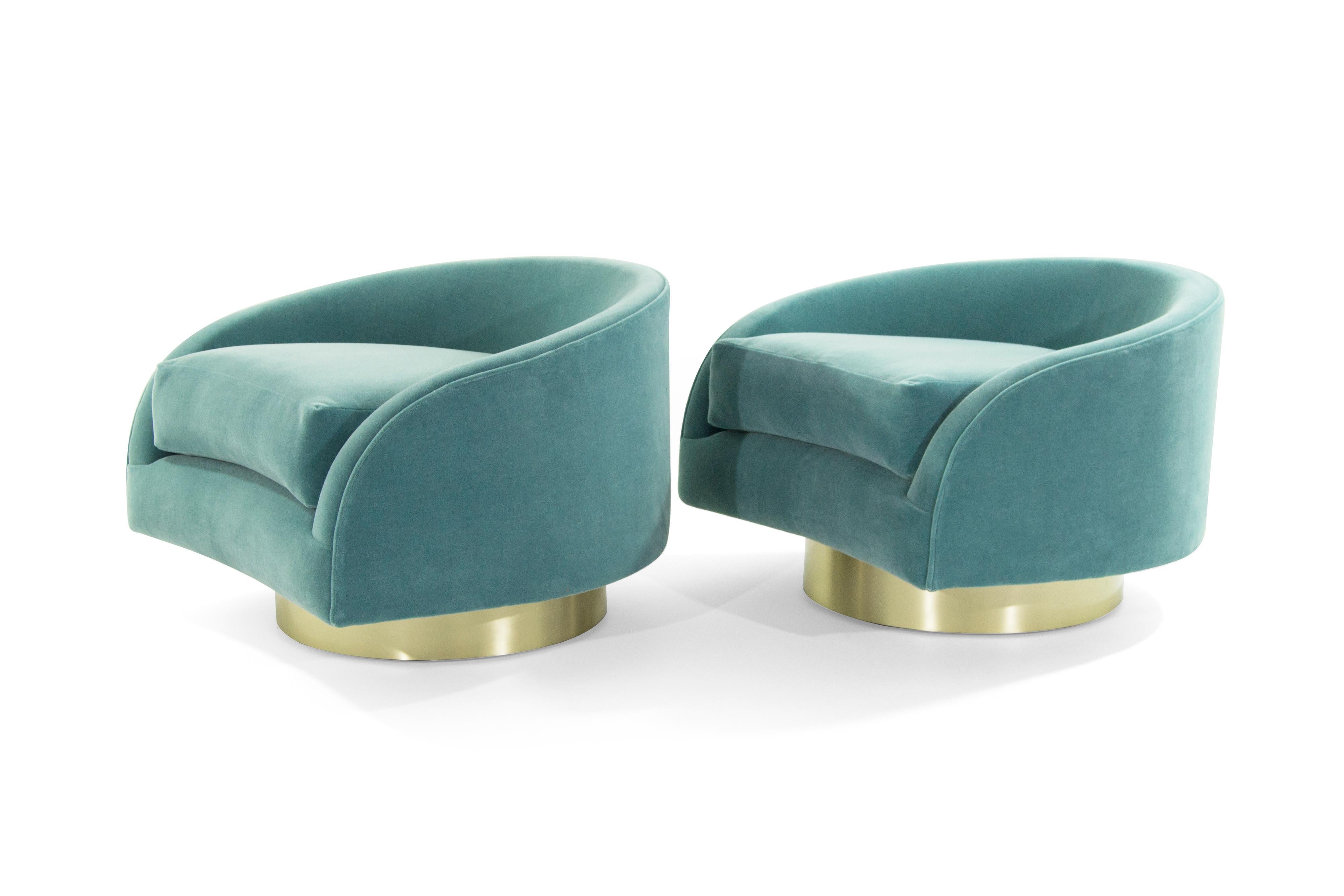 Adrian Pearsall Swivel Cloud Lounges, circa 1950s In Excellent Condition In Westport, CT