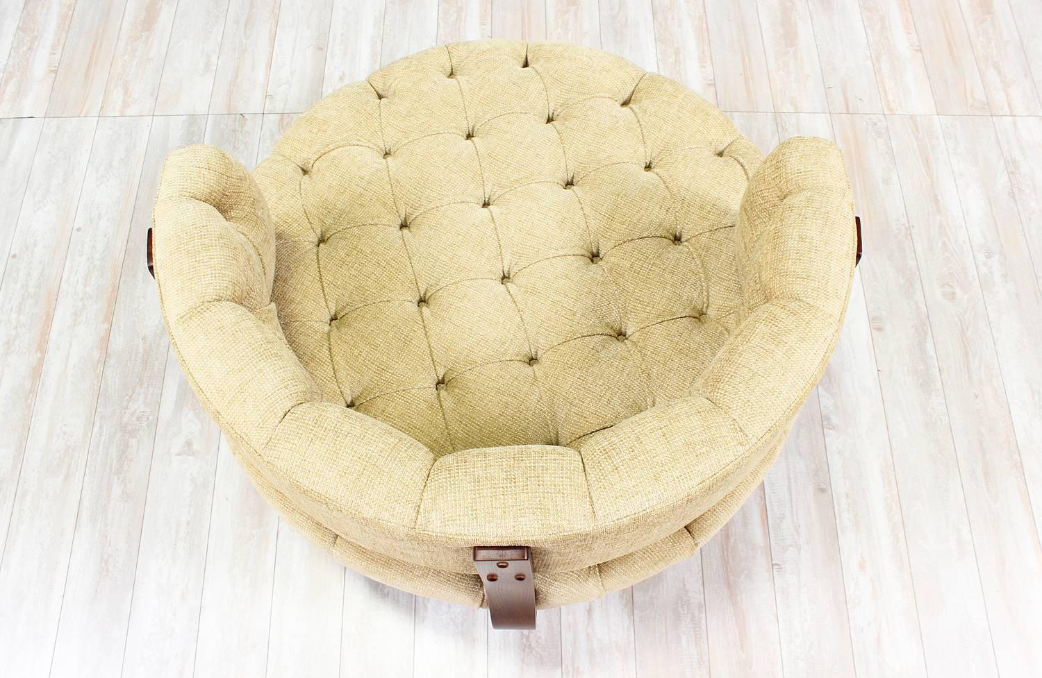 Adrian Pearsall Swivel Tufted Chair for Craft Associates 3