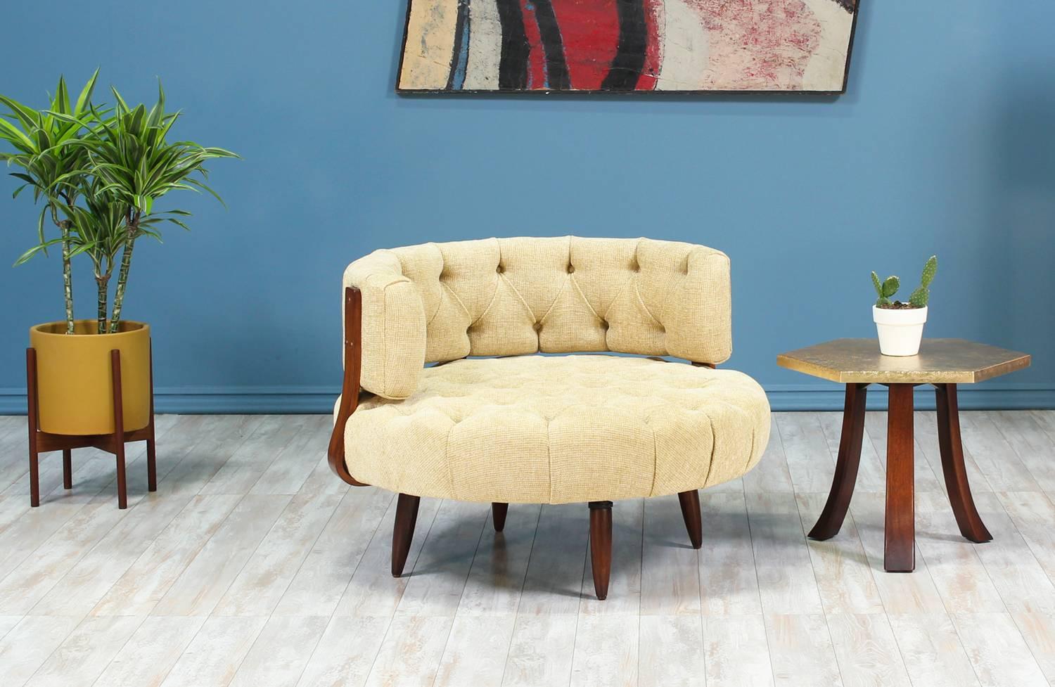 Adrian Pearsall Swivel Tufted Chair for Craft Associates 5