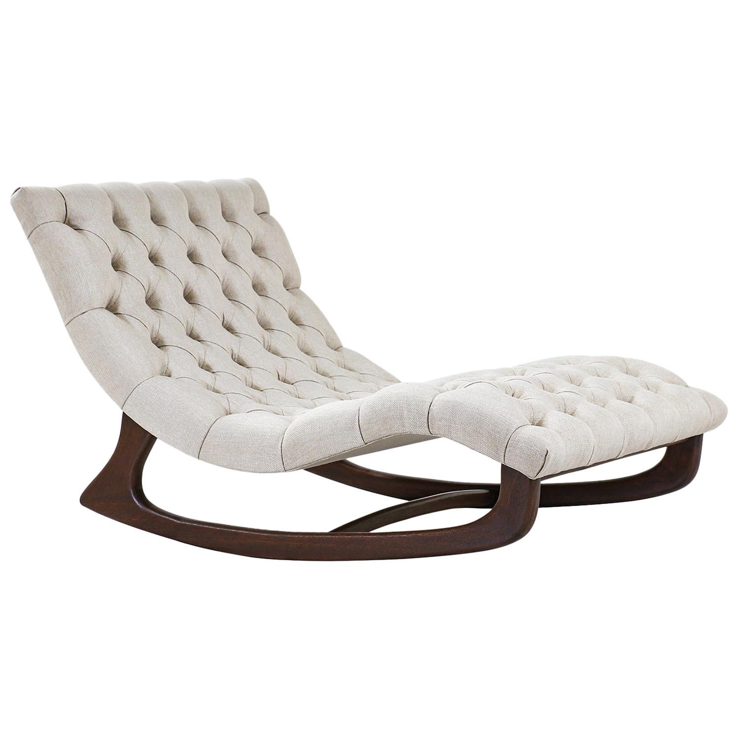 Adrian Pearsall Tufted Chaise Lounge Chair for Craft Associates