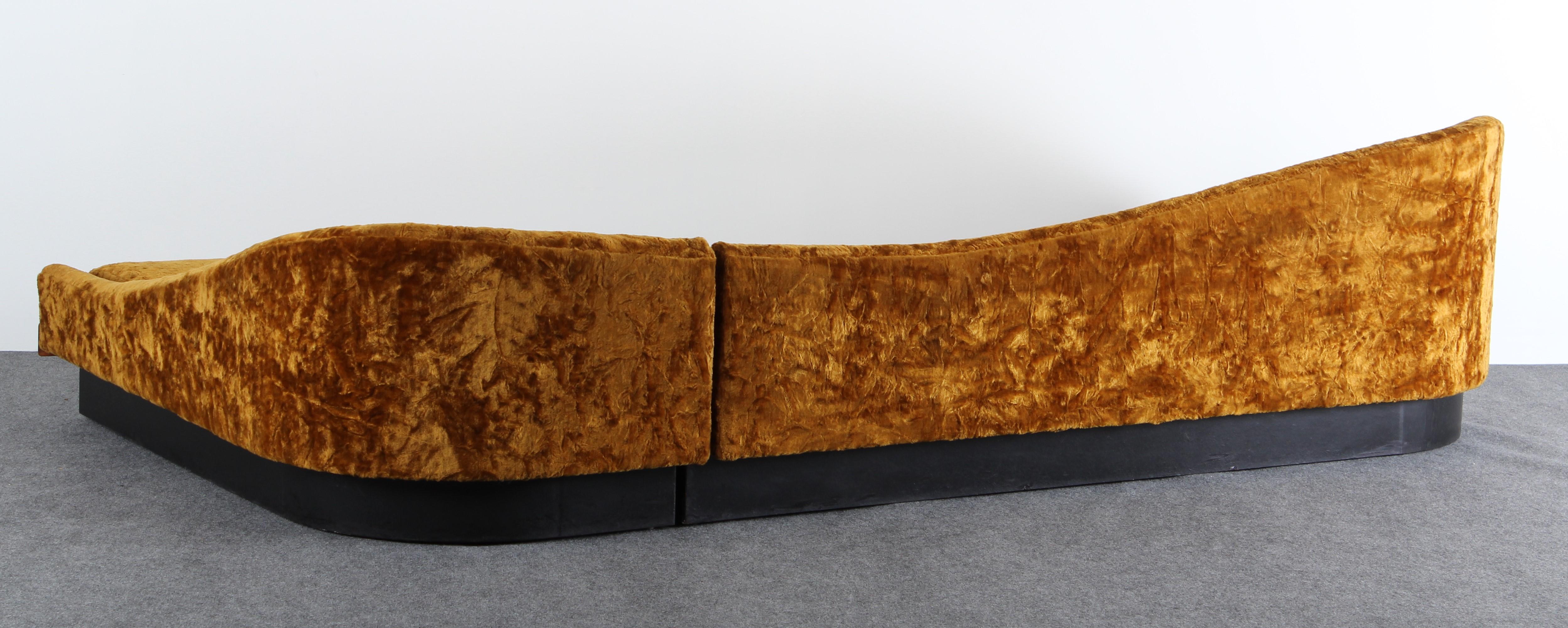 Upholstery Adrian Pearsall Two-Part Sofa for Craft Associates, 1950s