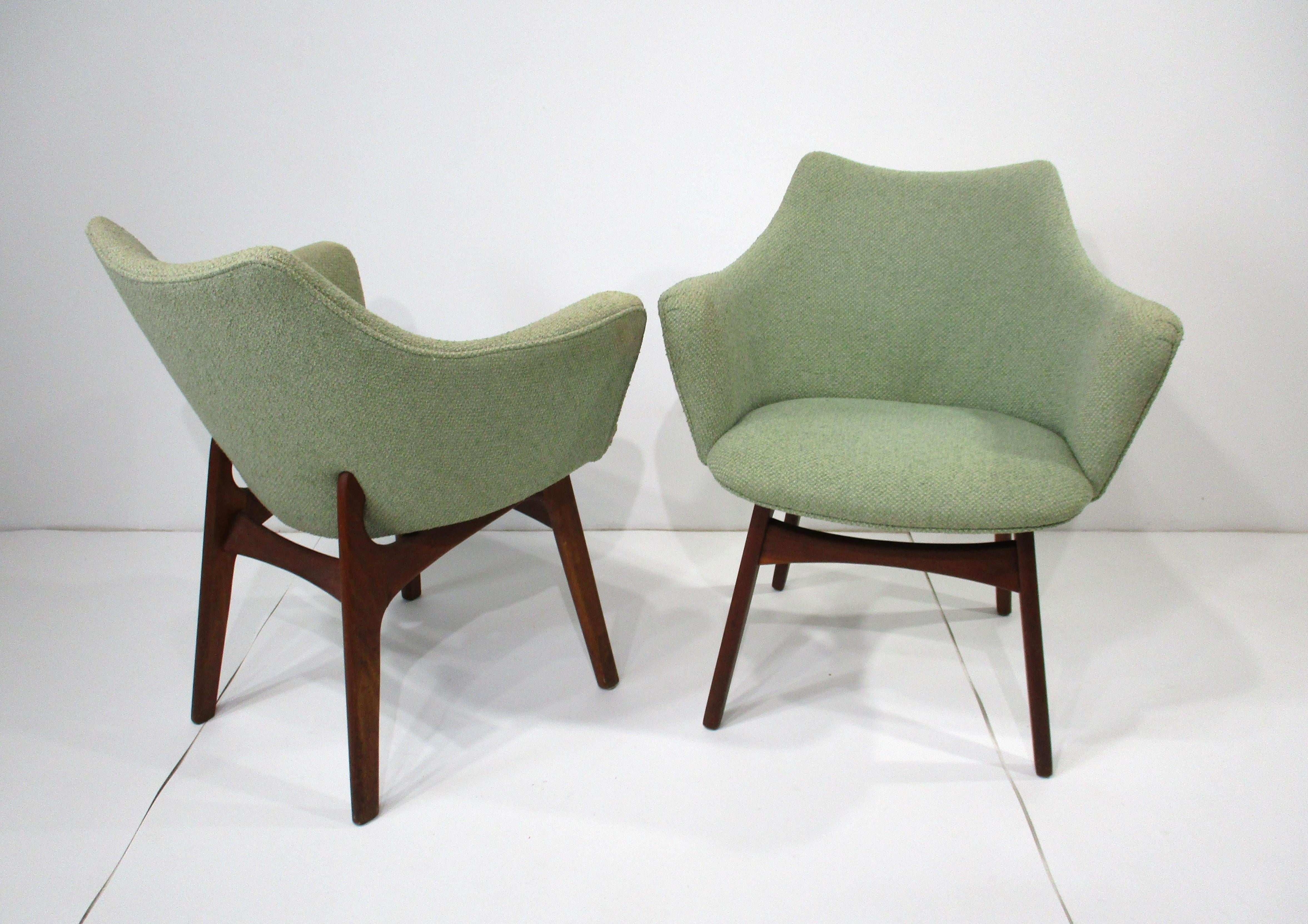 Adrian Pearsall für Craft Associates, gepolsterte Sessel aus der Mitte des Jahrhunderts im Angebot 3