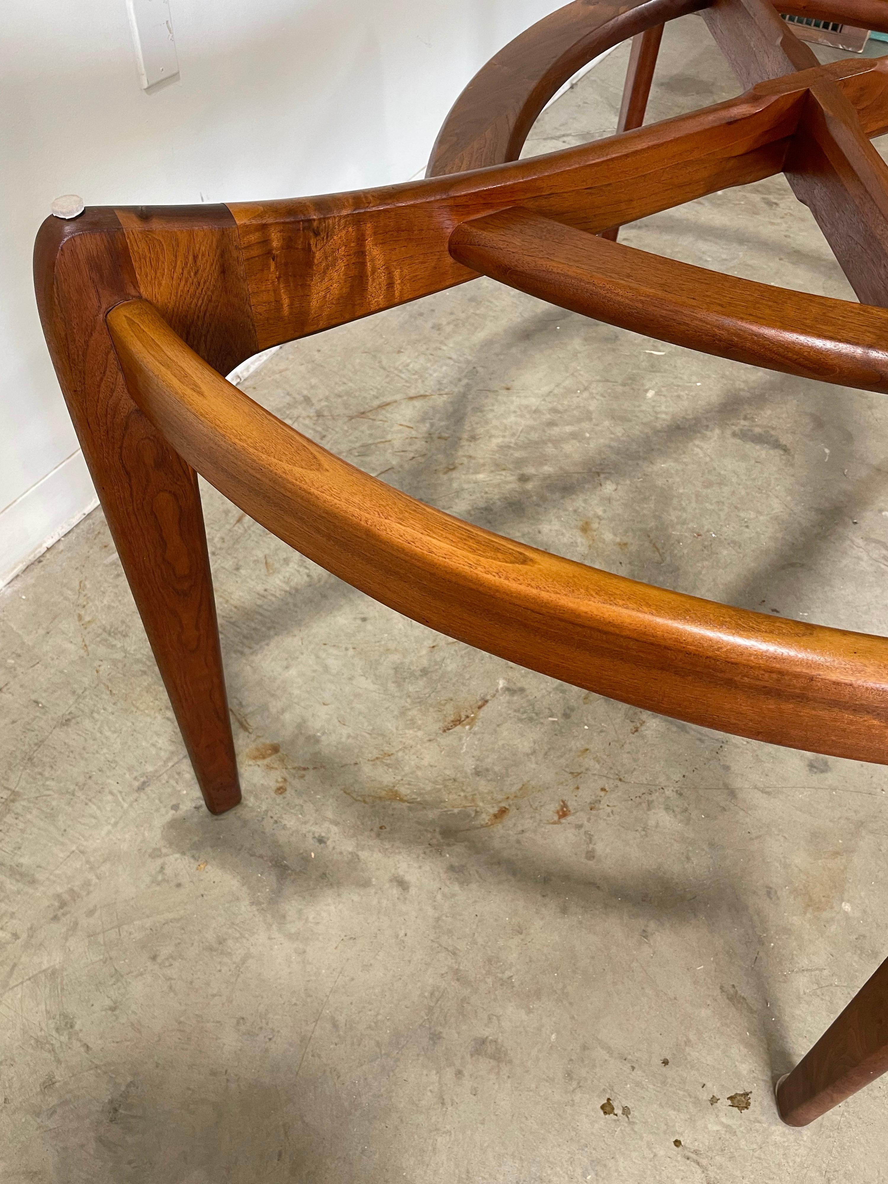 Adrian Pearsall Walnut and Glass Dining Table 1
