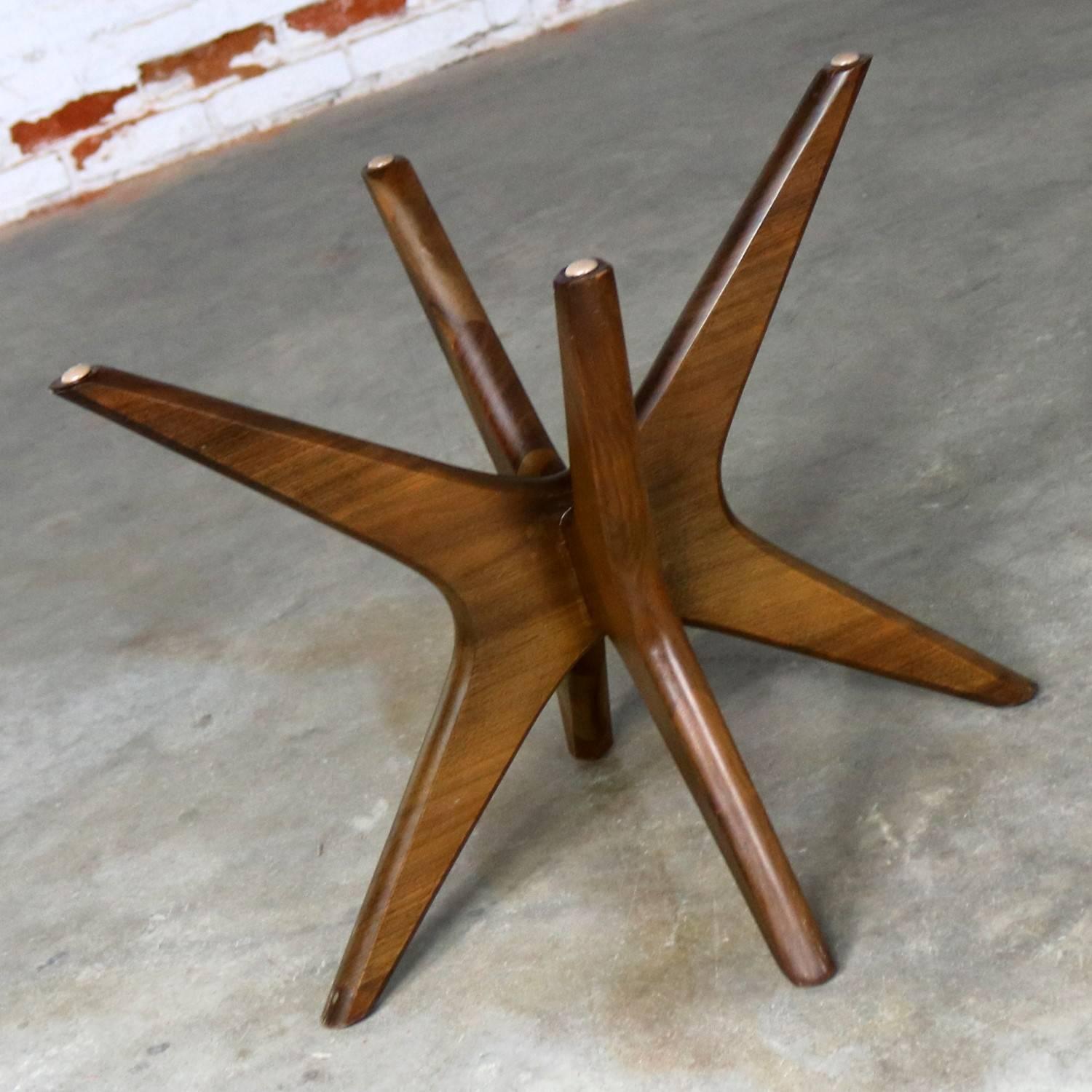 Adrian Pearsall Walnut and Glass Jacks Side Table, Mid-Century Modern 6