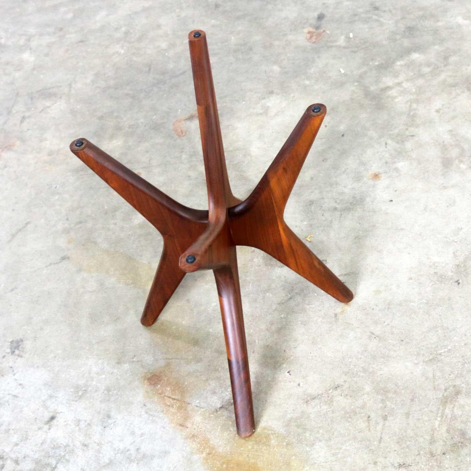 Adrian Pearsall Walnut and Glass Jacks Side Table, Mid-Century Modern 6
