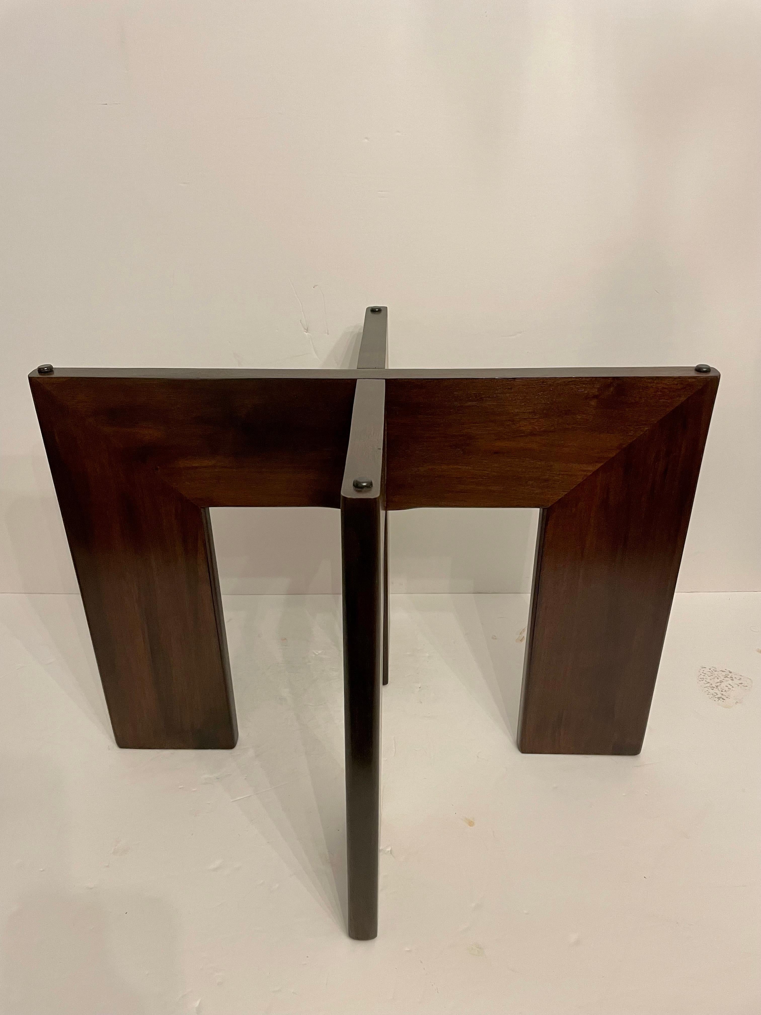 Adrian Pearsall Walnut and Glass Side Table For Sale 1