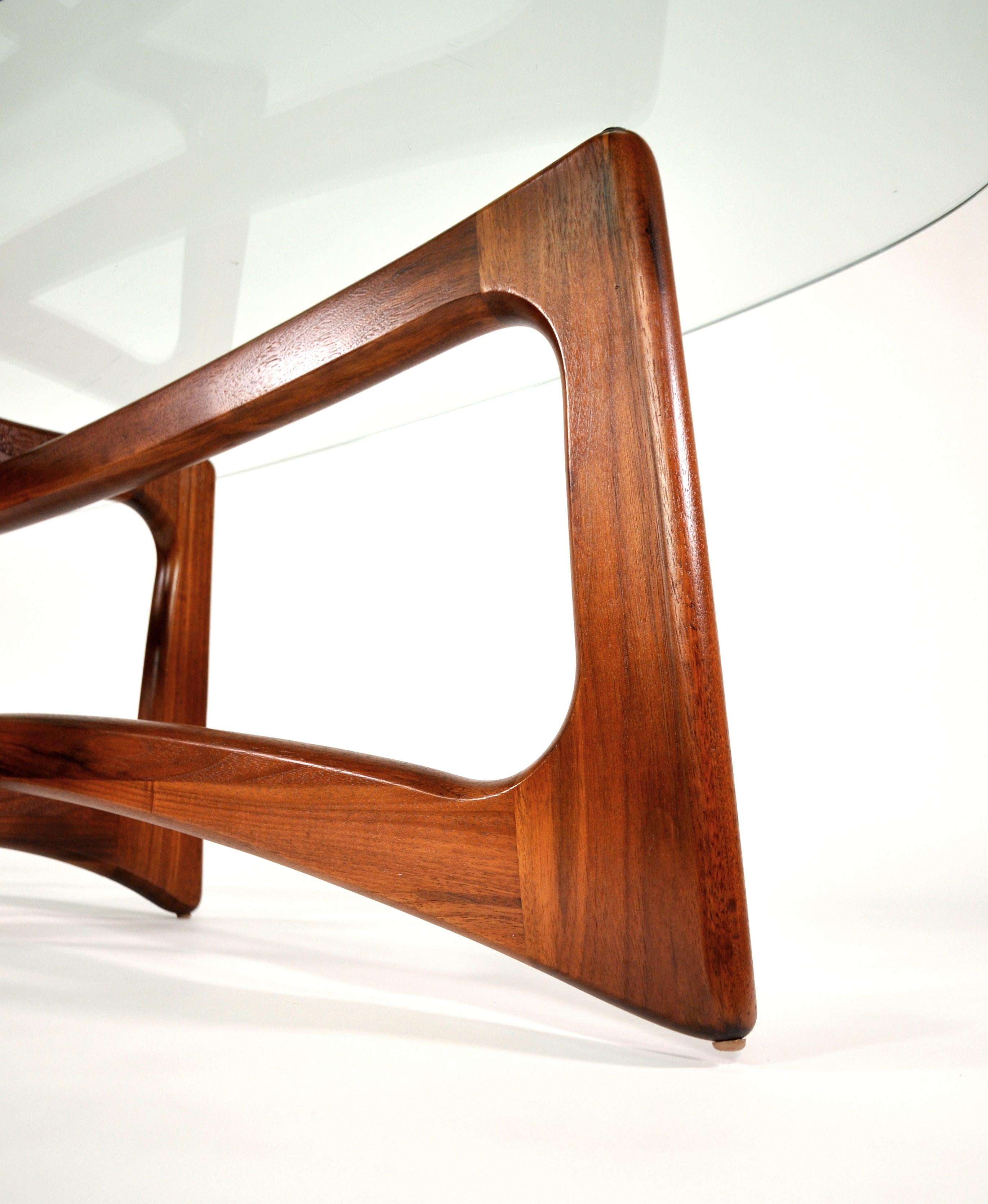 Mid-Century Modern Adrian Pearsall Walnut Coffee Table by Craft Associates, Model 2454-TGO