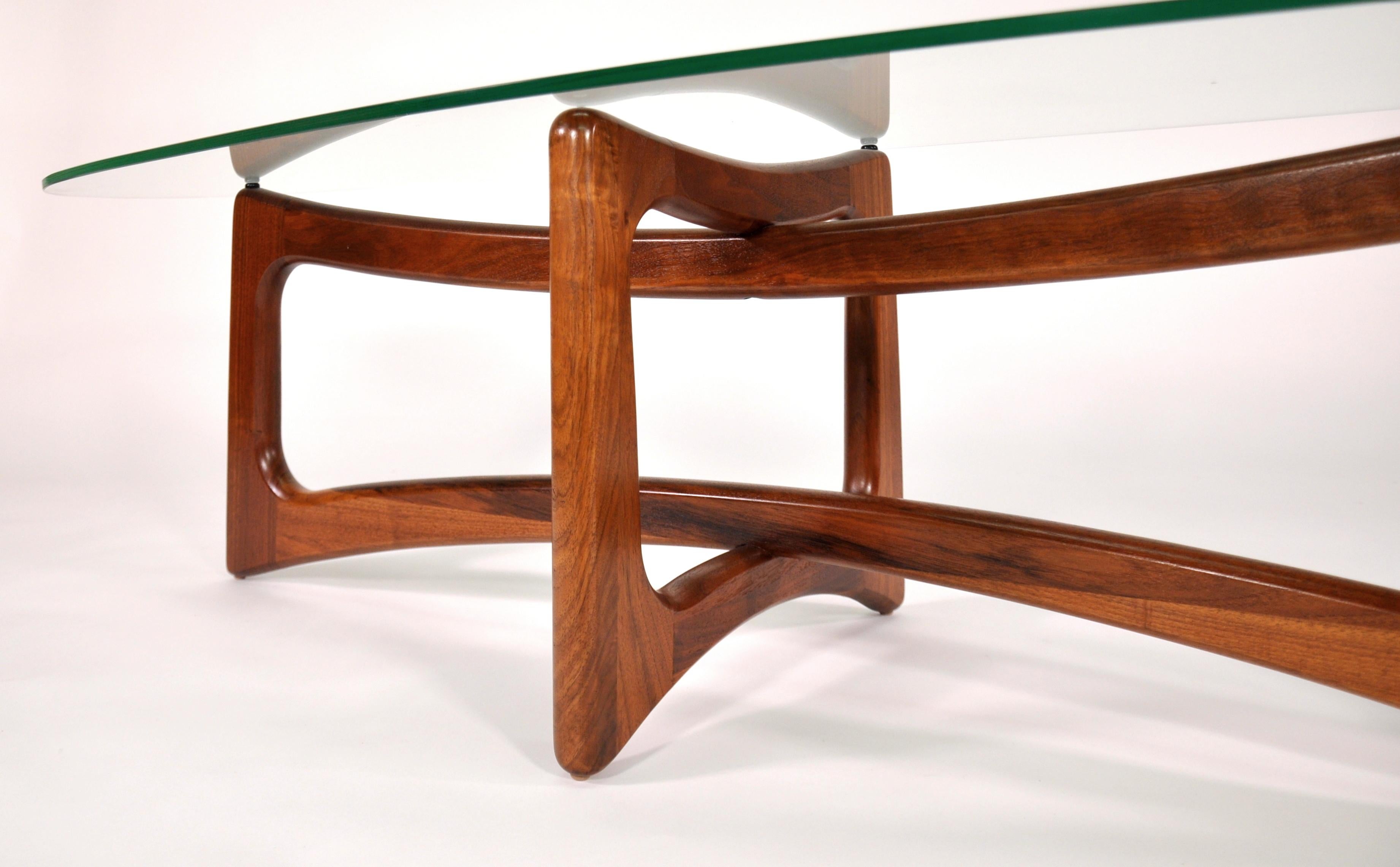 American Adrian Pearsall Walnut Coffee Table by Craft Associates, Model 2454-TGO