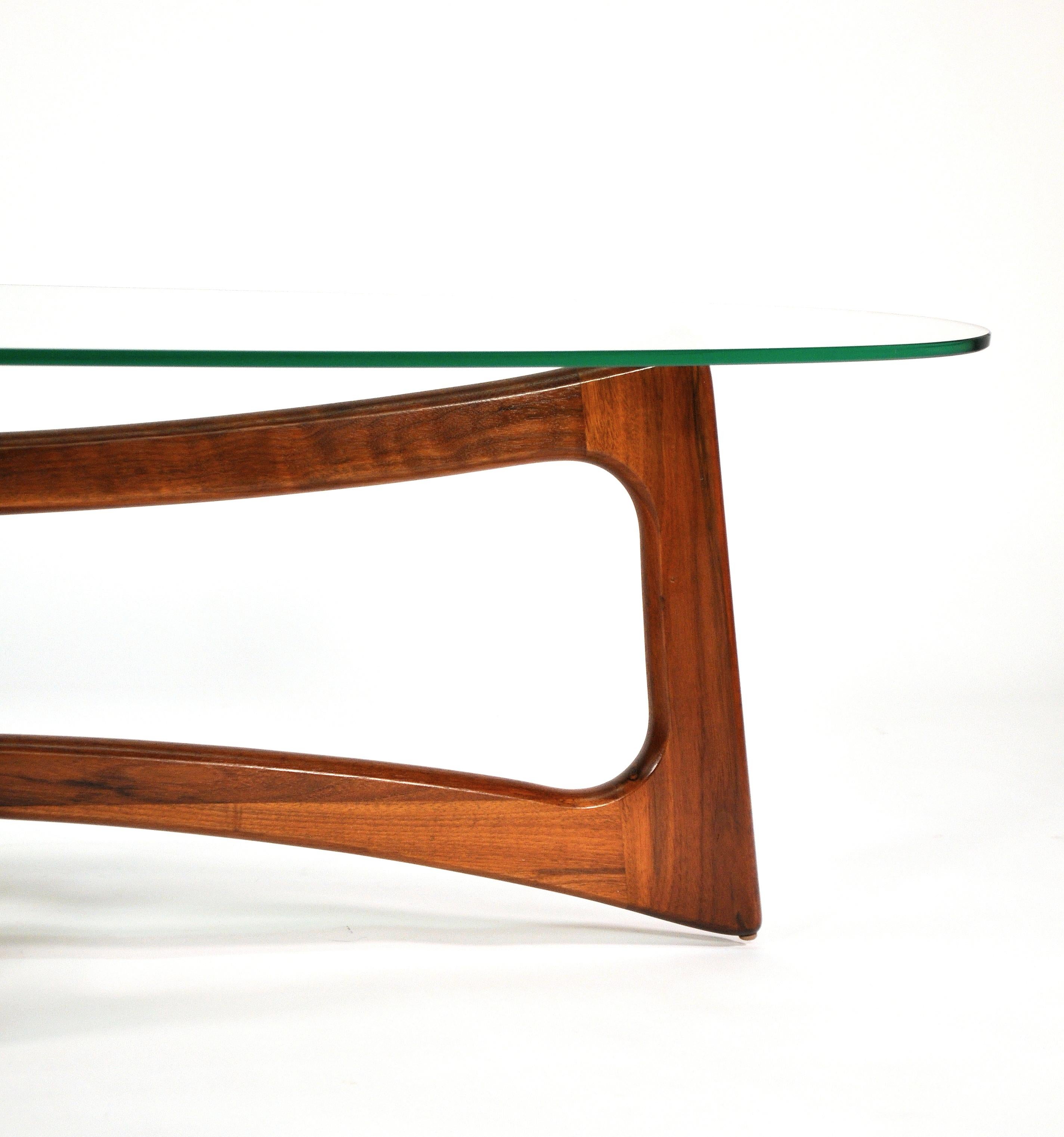 Mid-20th Century Adrian Pearsall Walnut Coffee Table by Craft Associates, Model 2454-TGO