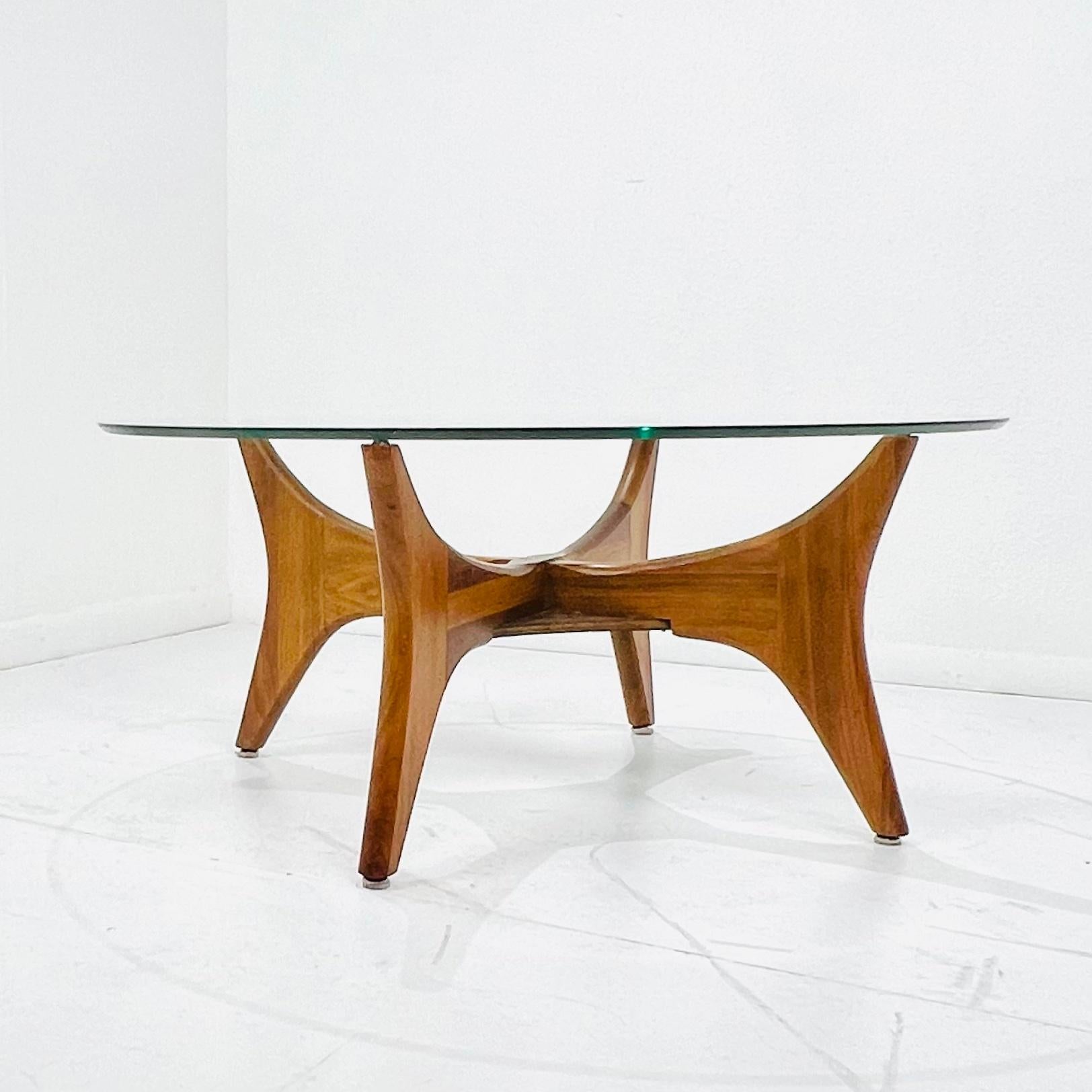 Glass Adrian Pearsall Walnut Coffee Table For Sale