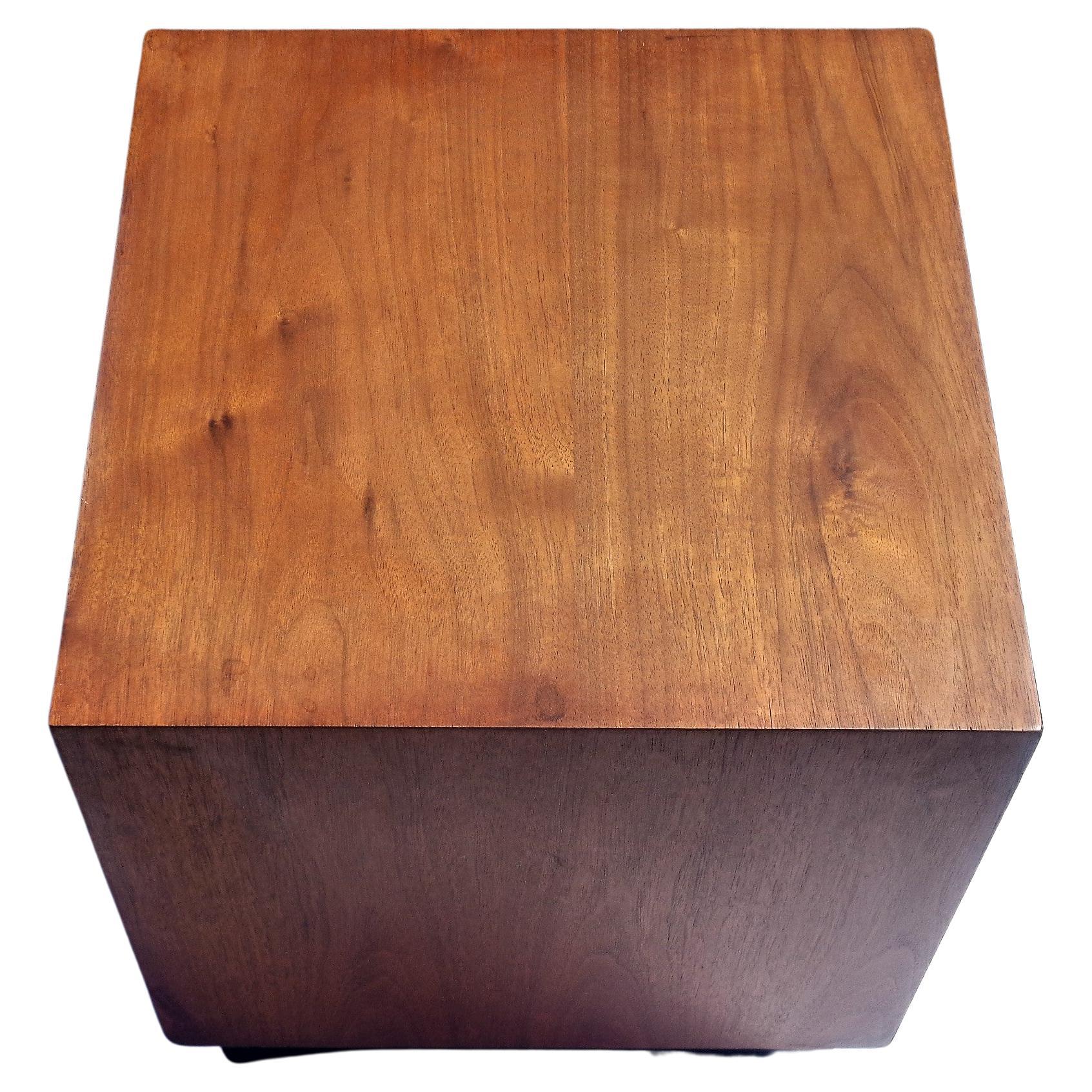 Wood Adrian Pearsall Walnut Floating Cube Table