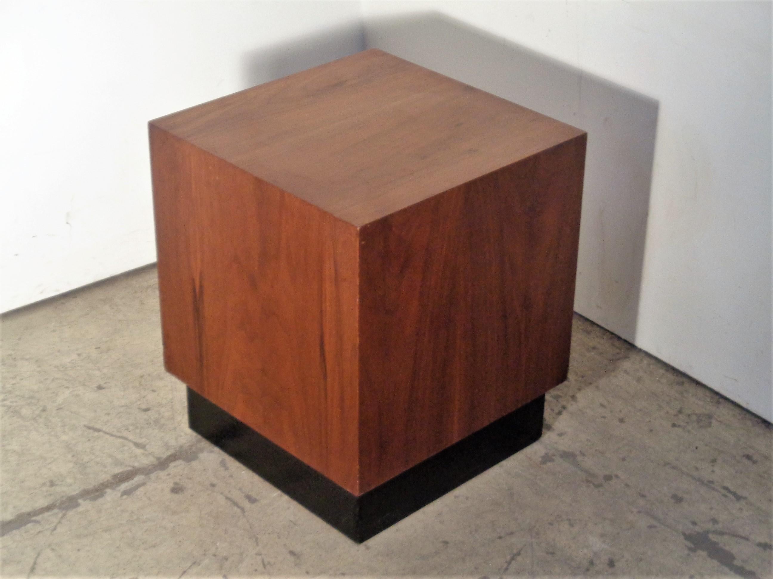 Adrian Pearsall Walnut Floating Cube Table 1