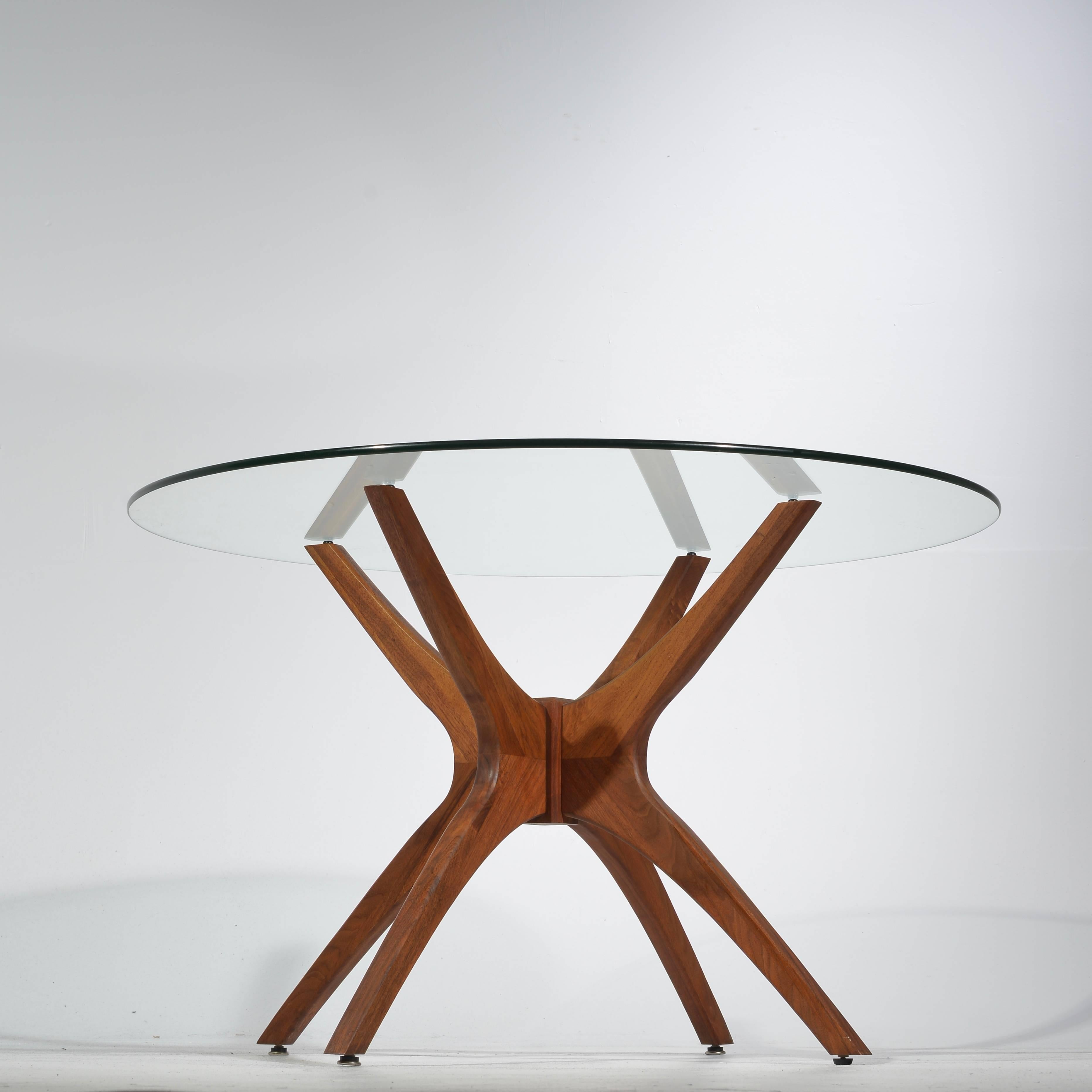 Adrian Pearsall Walnut Dining Set In Good Condition In Los Angeles, CA
