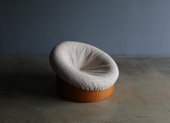 Adrian Pearsall Walnut Drum Chair for Craft Associates, circa 1970