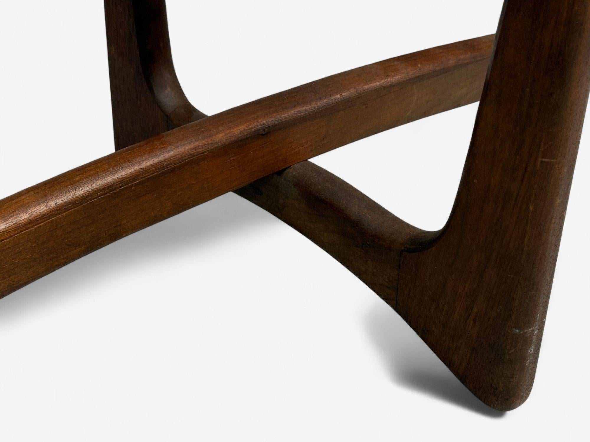 Adrian Pearsall, Noce, Vetro, Tavolino da caffè, Stati Uniti, anni '60 in vendita 2