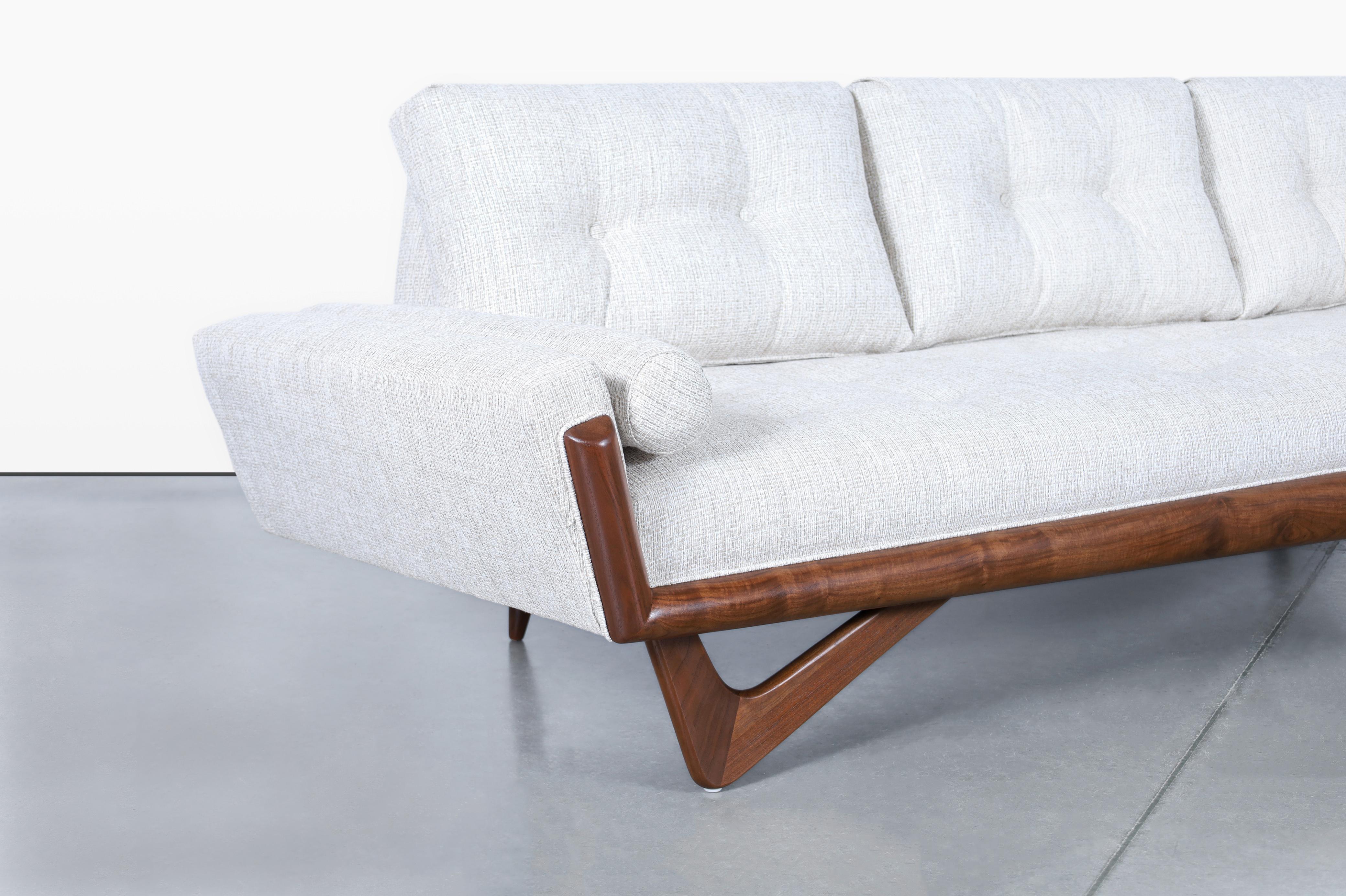 Mid-Century Modern Adrian Pearsall Walnut “Gondola” Sofa for Craft Associates For Sale
