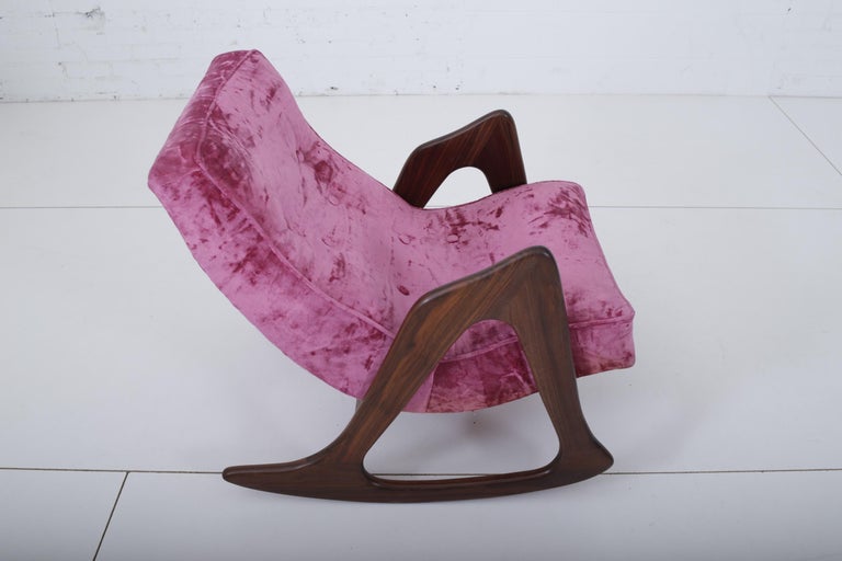 Mid-Century Modern Adrian Pearsall Walnut Rocking Chair For Sale