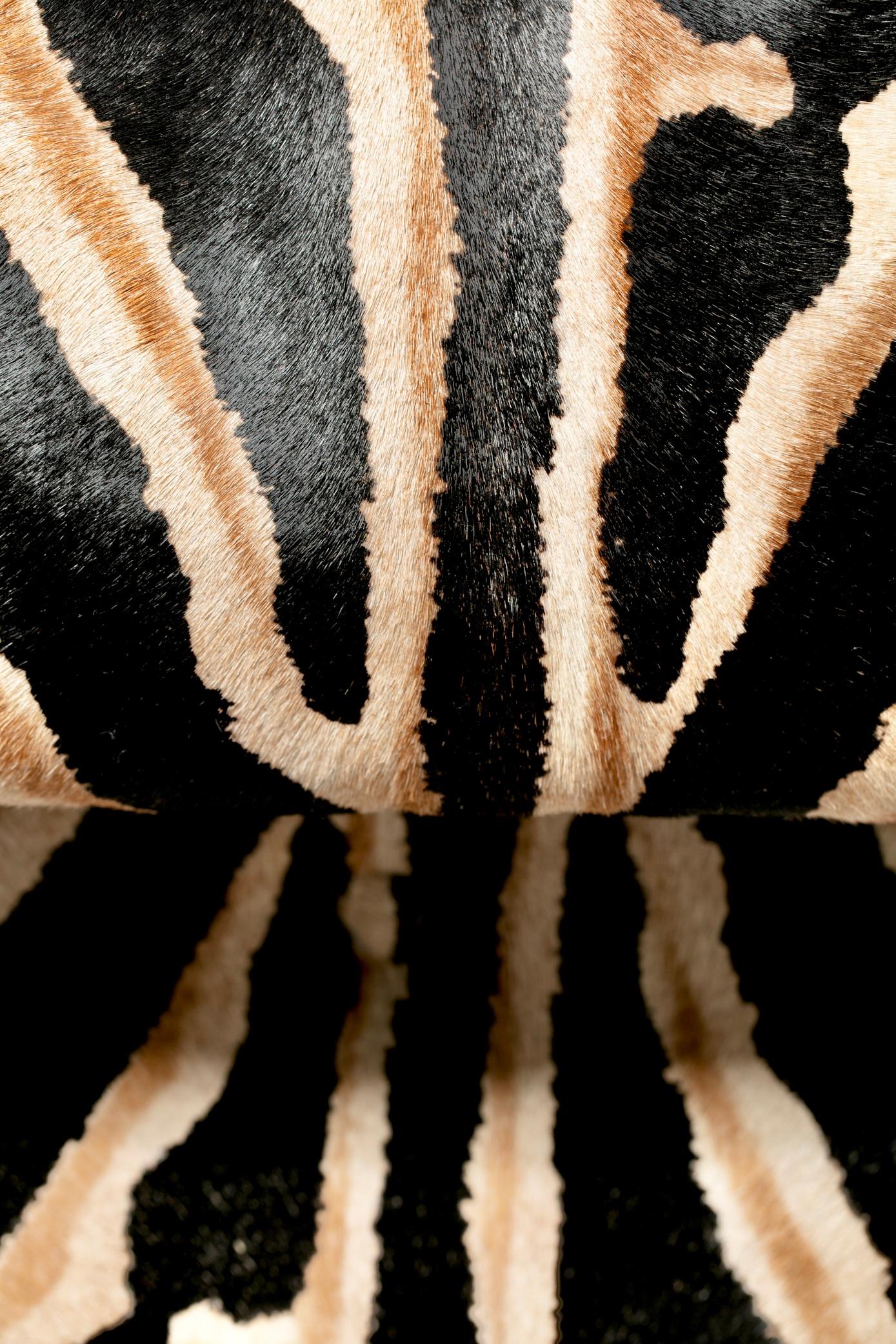 Adrian Pearsall Wave Chaise in Zebra Print Cowhide Upholstery For Sale 10