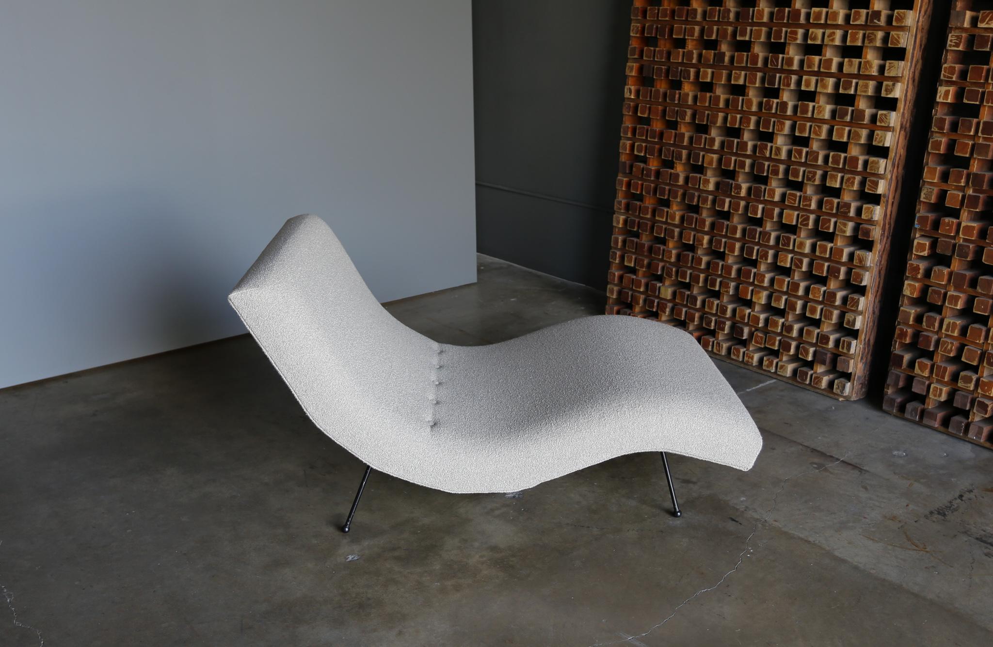 20th Century Adrian Pearsall Wave Chaise Lounge for Craft Associates, circa 1960