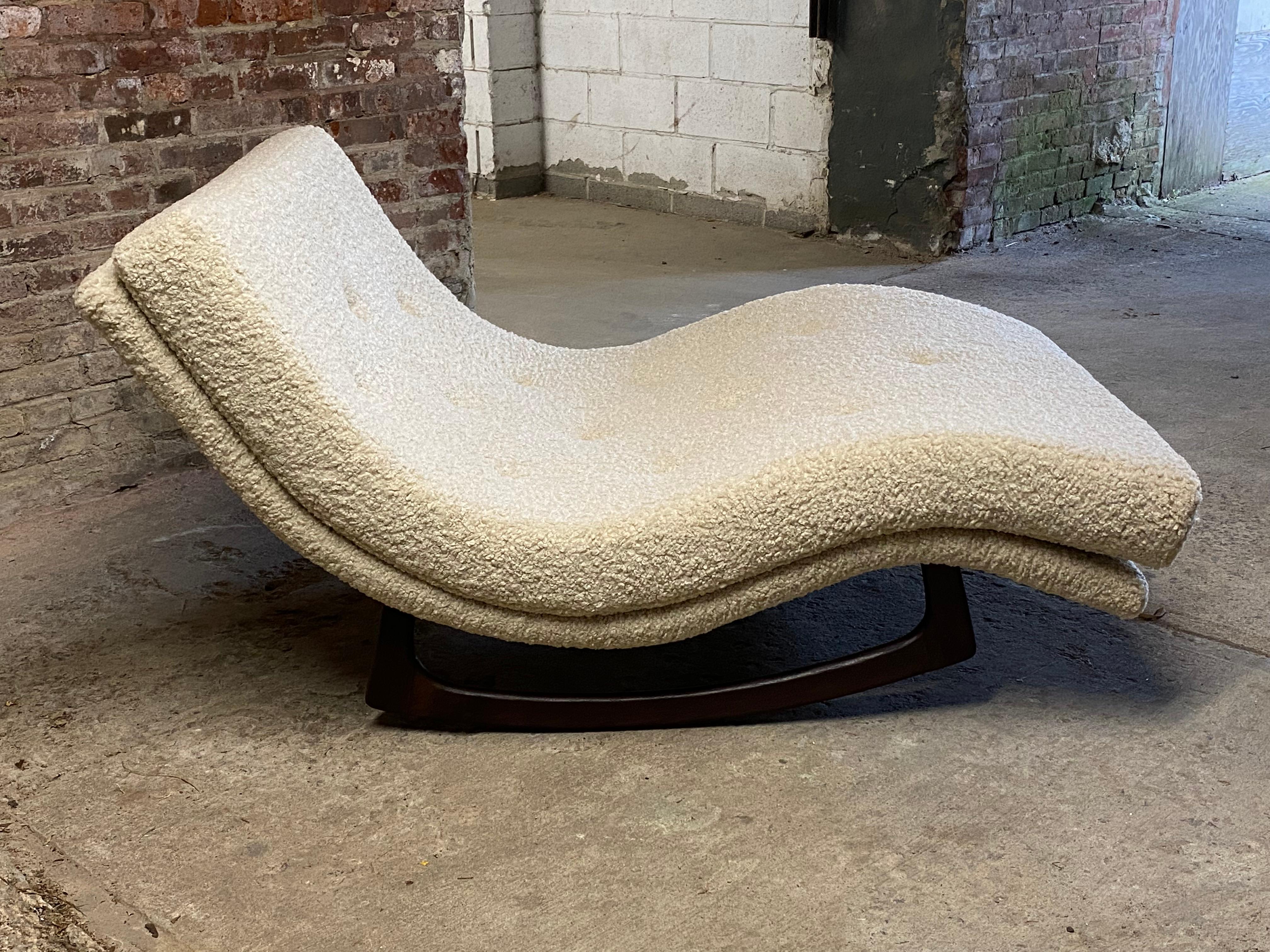 Mid-20th Century Adrian Pearsall Wave Chaise Rocker Lounge