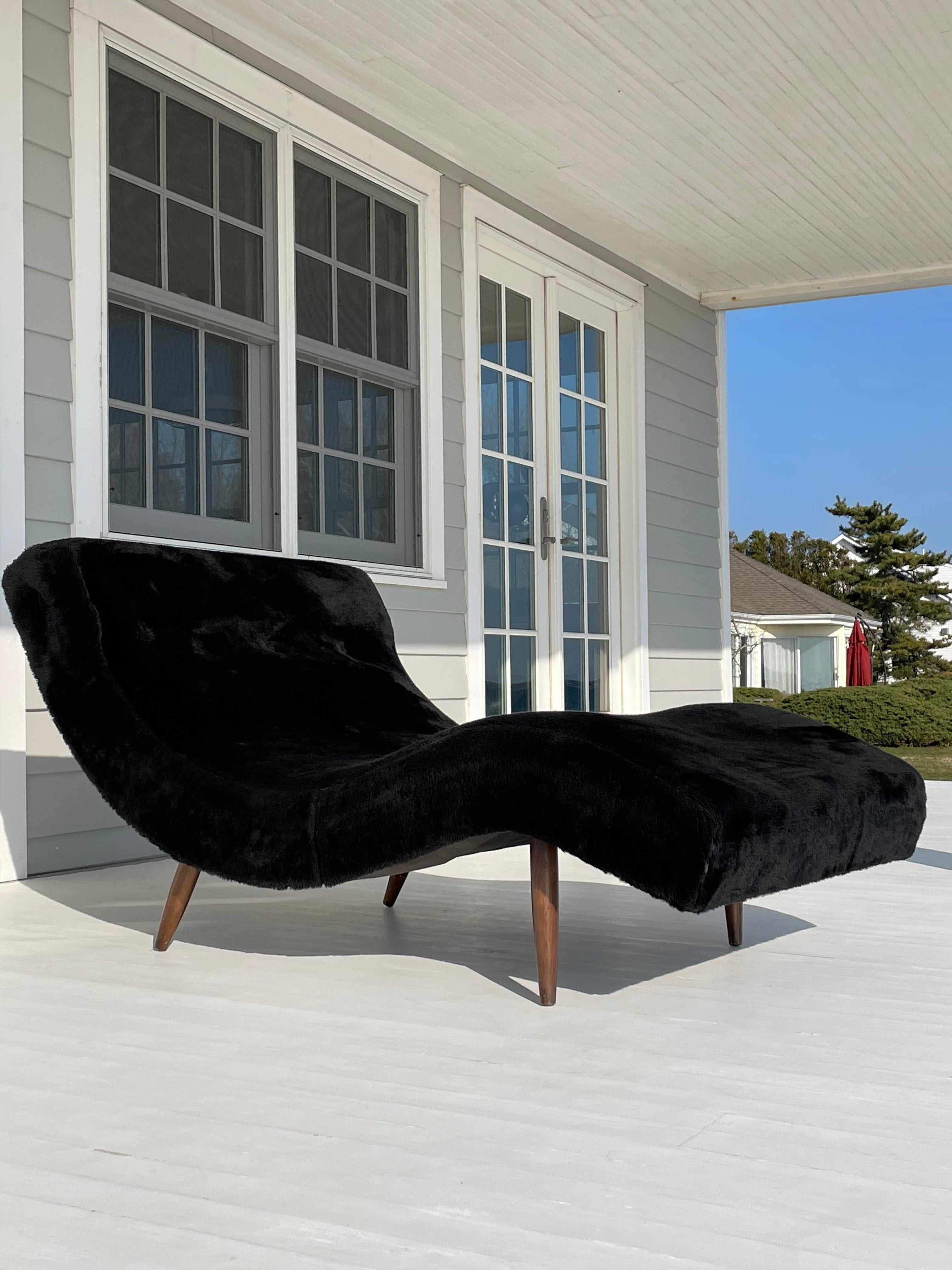 Tissu Chaise longue Adrian Pearsall Wave Circa 1960s en vente