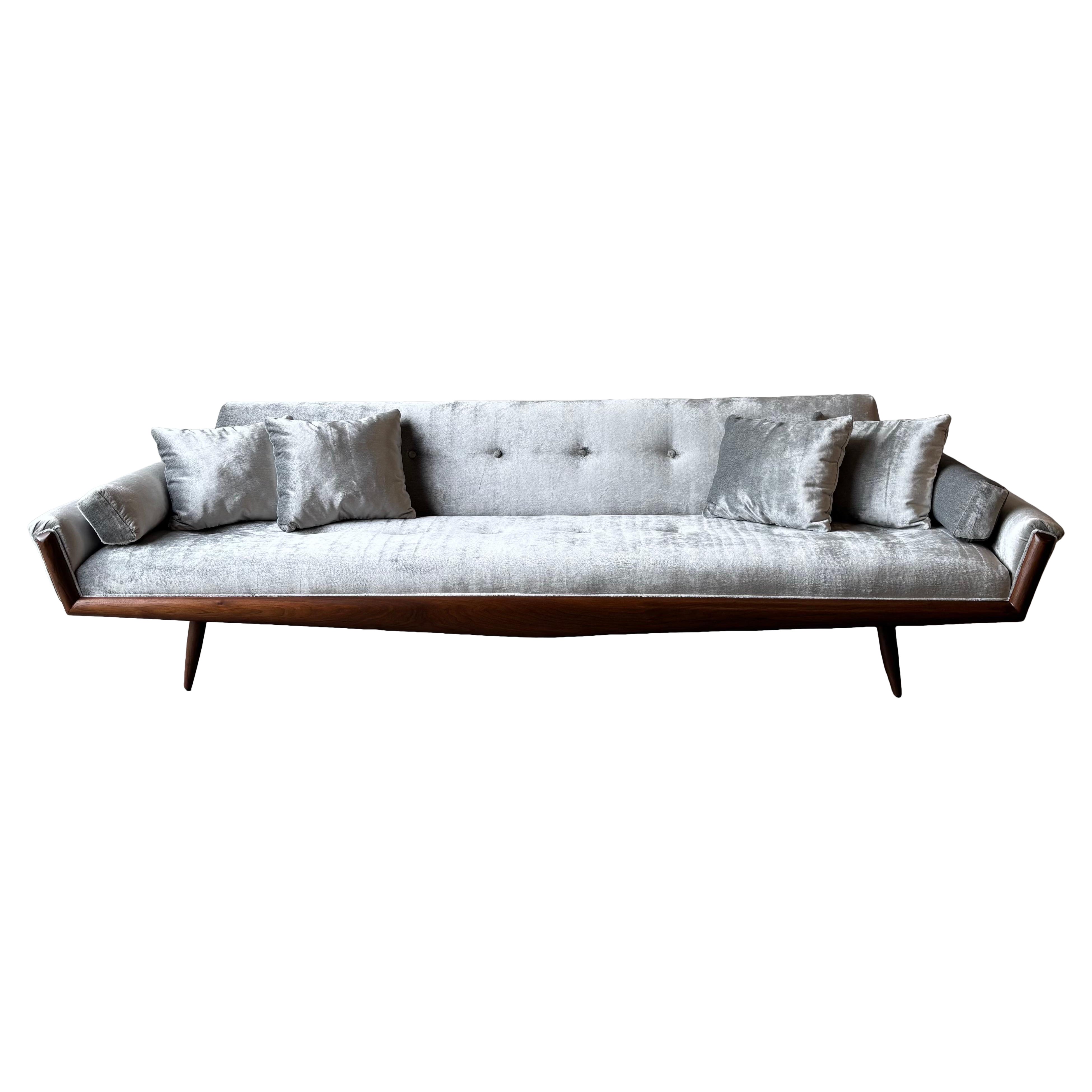 Adrian Pearsall Wing Arm Sofa - Newly Upholstered in Kravet Couture Velvet