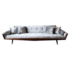 Adrian Pearsall Wing Arm Sofa - Newly Upholstered in Kravet Couture Velvet