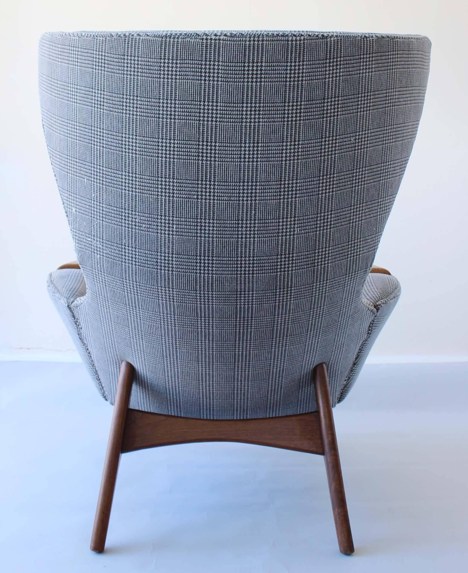 Upholstery Adrian Pearsall Wing Armchair For Sale