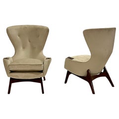 Adrian Pearsall Wing Chairs, Pair