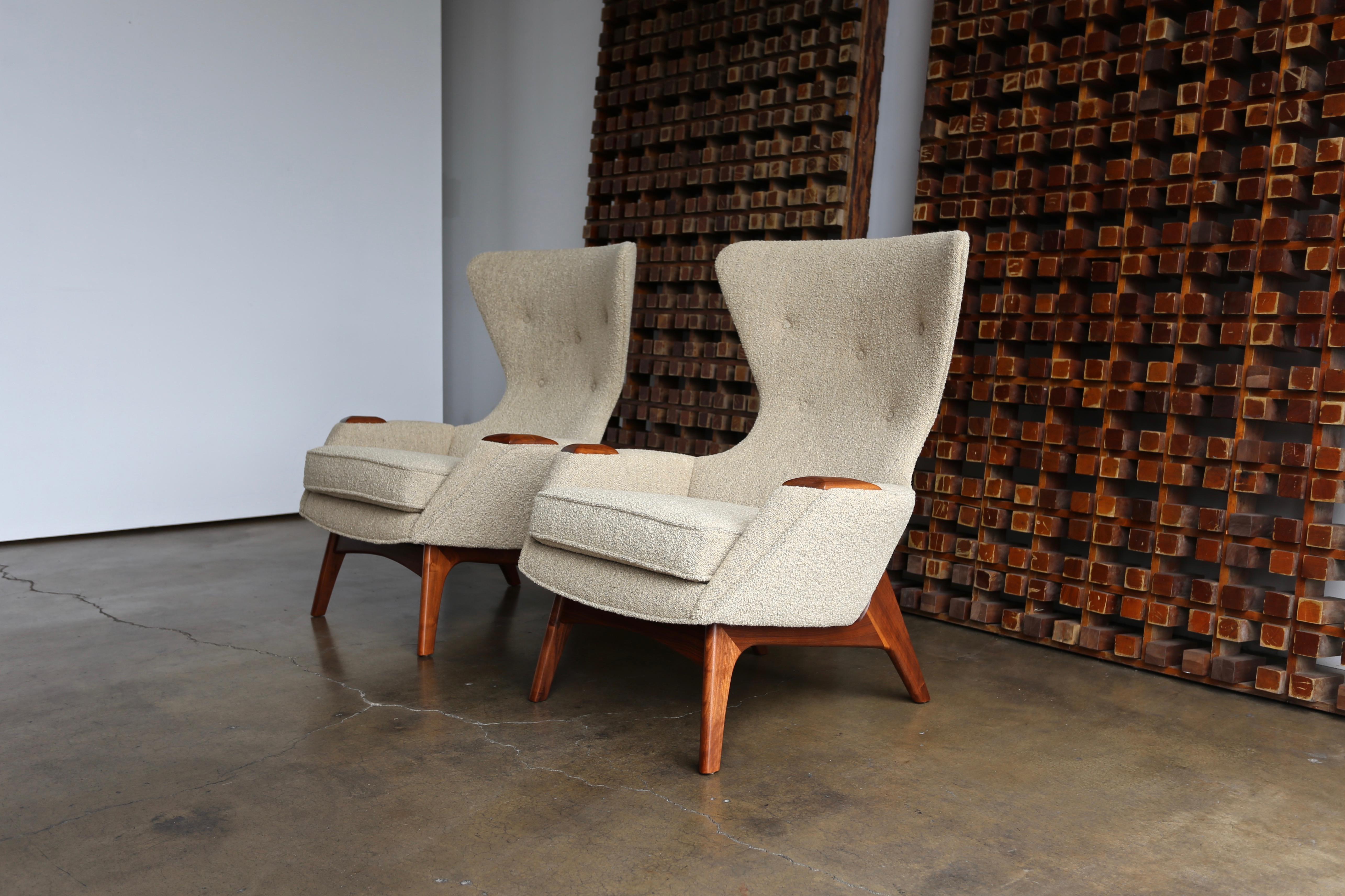 Mid-Century Modern Adrian Pearsall Wing High Back Chairs for Craft Associates
