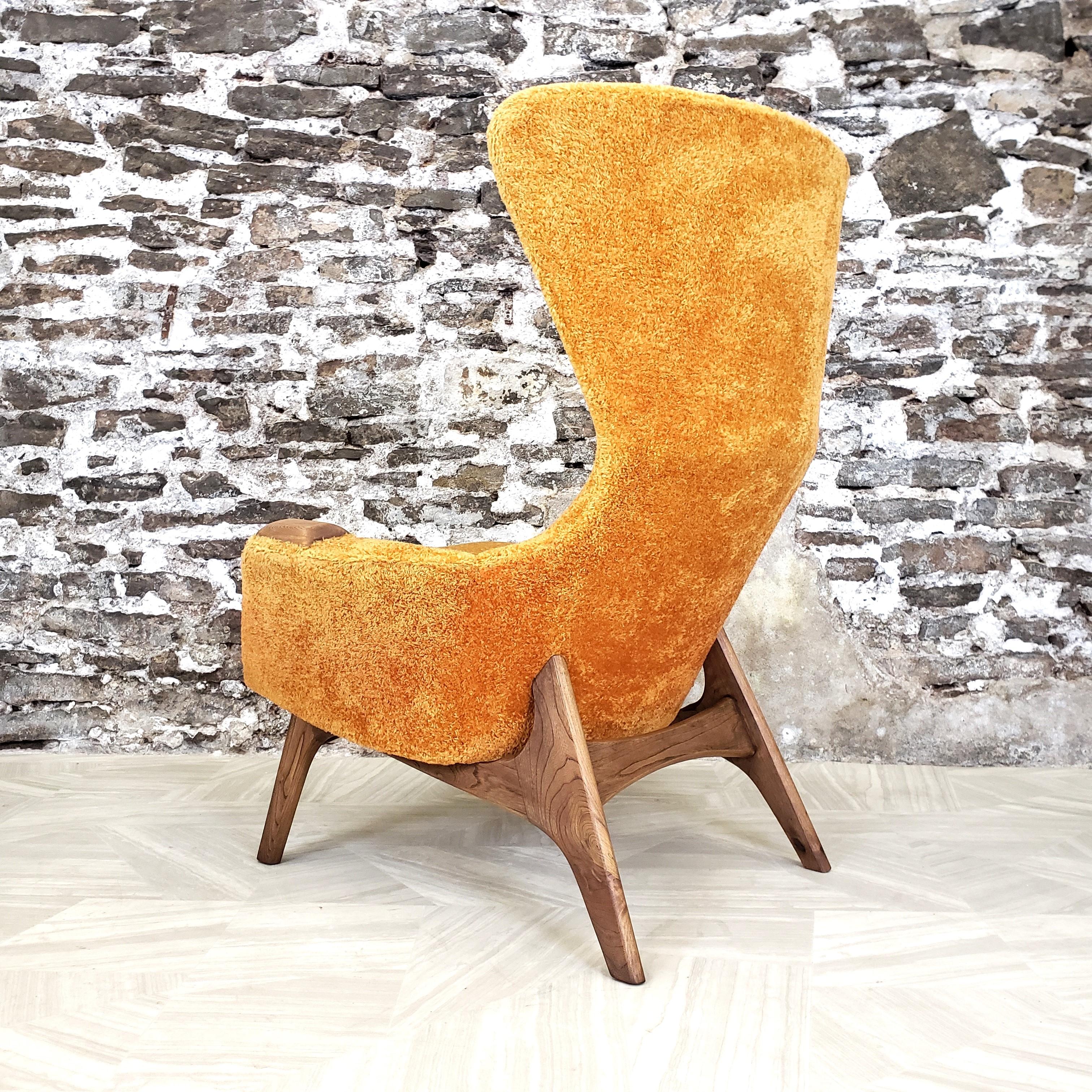 Mid-Century Modern Adrian Pearsall Wingback Lounge Chair for Craft Associates