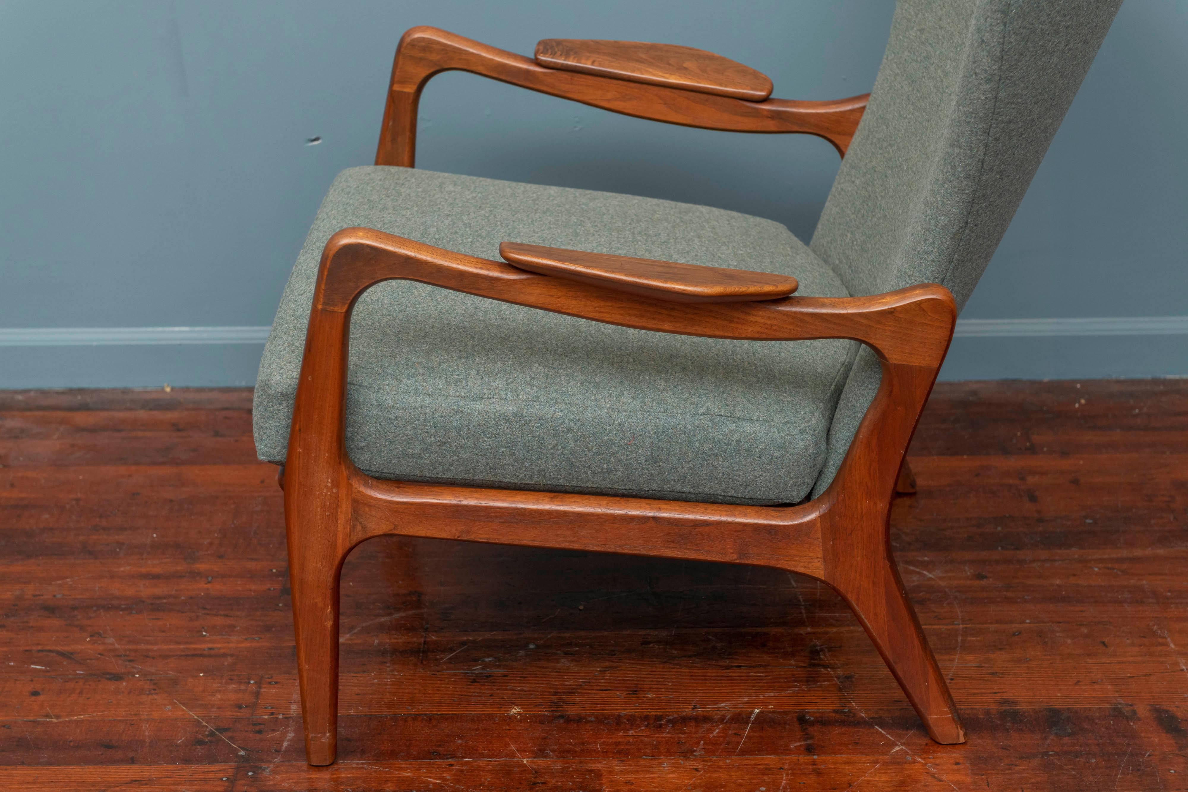 Mid-20th Century Adrian Pearsall Wingback Lounge Chair