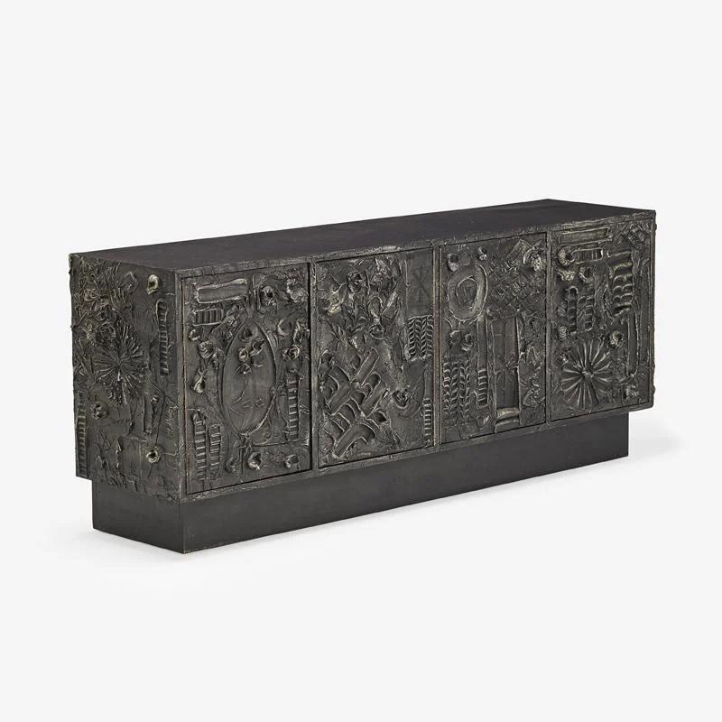 American Adrian Persall, Brutalist Sideboard Credenza by Craft Associates USA circa 1960