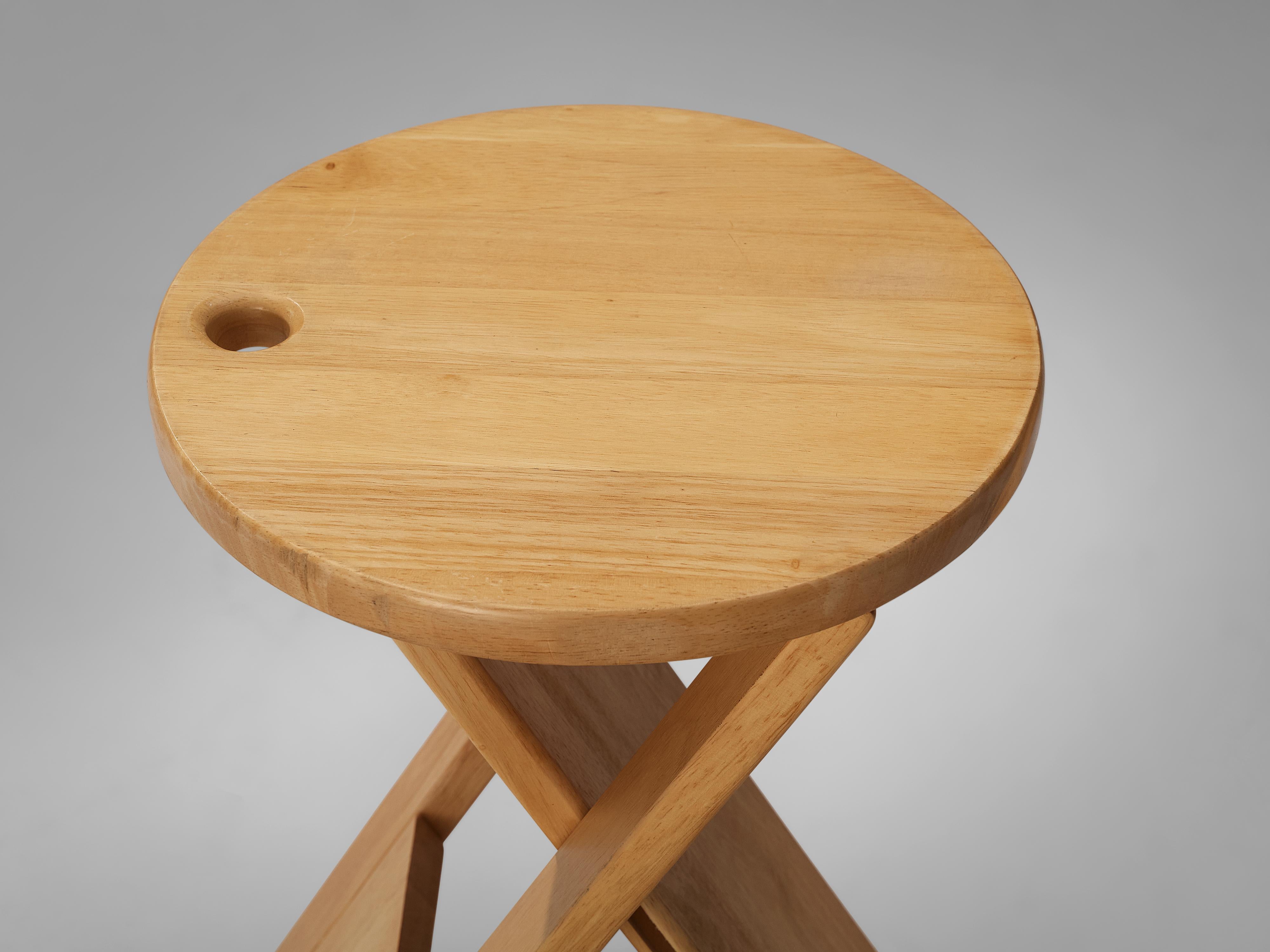 Late 20th Century Adrian Reed Foldable ‘Suzy’ Stools or Side Table in Beech