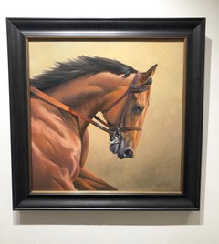 Adrian Rigby, "Grace of a Champion", pittura ad olio sul cavallo American Pharoah